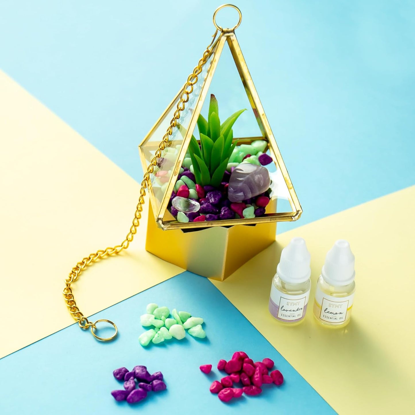 D.I.Y. Crystal Terrarium, Terrarium Kit, DIY Terrarium Kit, Kids Terrarium Kit, Craft Kit, Terrarium Kit for Kids, Arts and Crafts for Kids, Gifts for Kids, Little Girl Gifts, Ages 8+