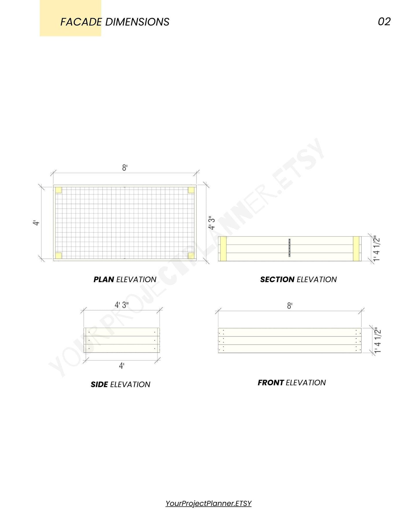 DIY Cedar Garden Bed Plan: 4x8 & 4x4 Raised Planter Box (PDF) + Build Videos