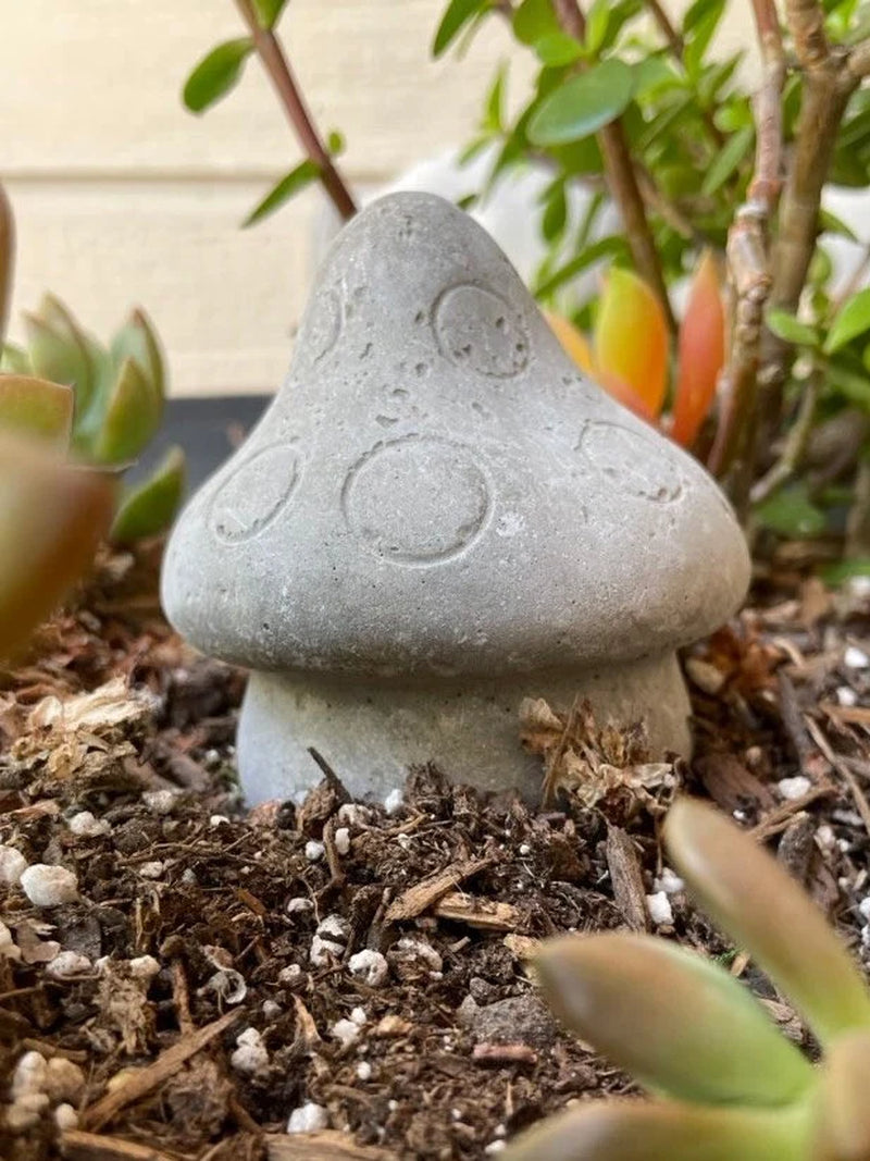 Mushrooms Concrete Garden Planter Decorations Pots Fairy Vegetable