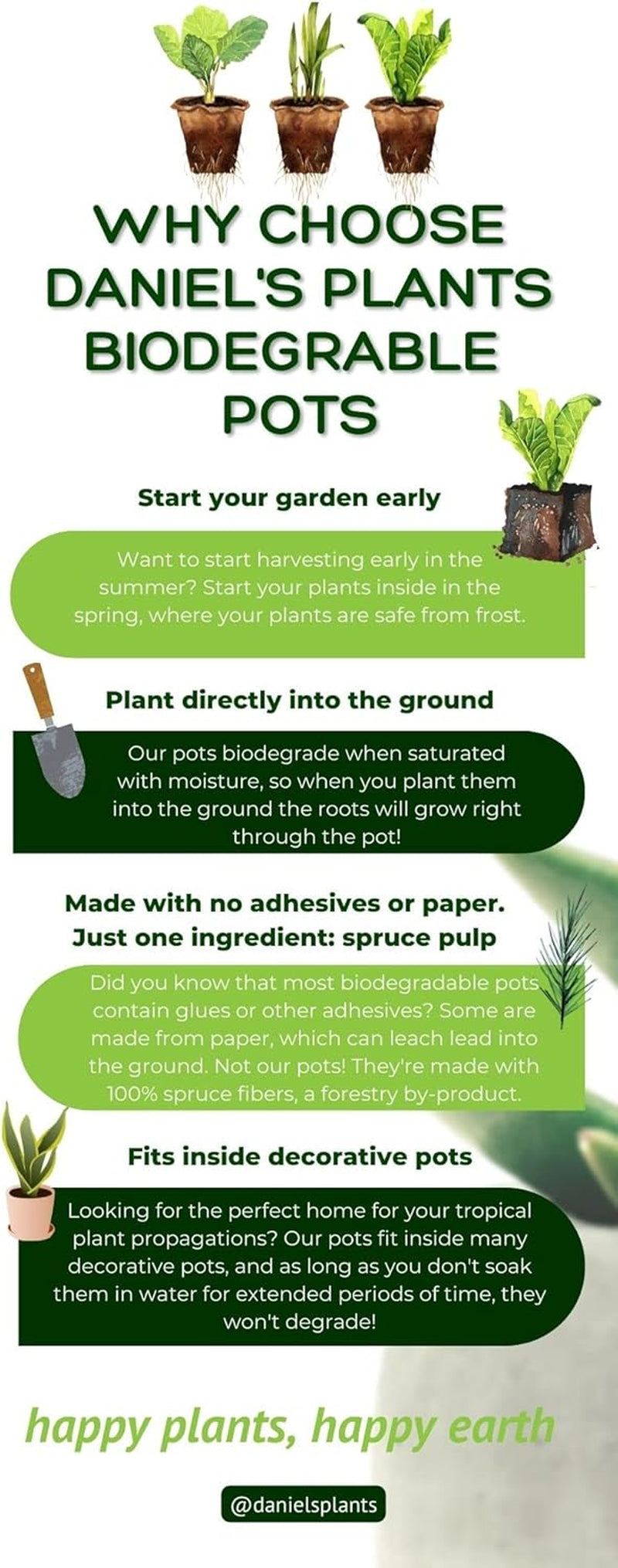 2" Naked Pots Seedling Trays | Natural Plantable Seed Starter Trays | OMRI-Listed Biodegradable | Earth Friendly Contains No Peat | 100 Cell 2 Inch Tray (100, 2 Inch Tray)