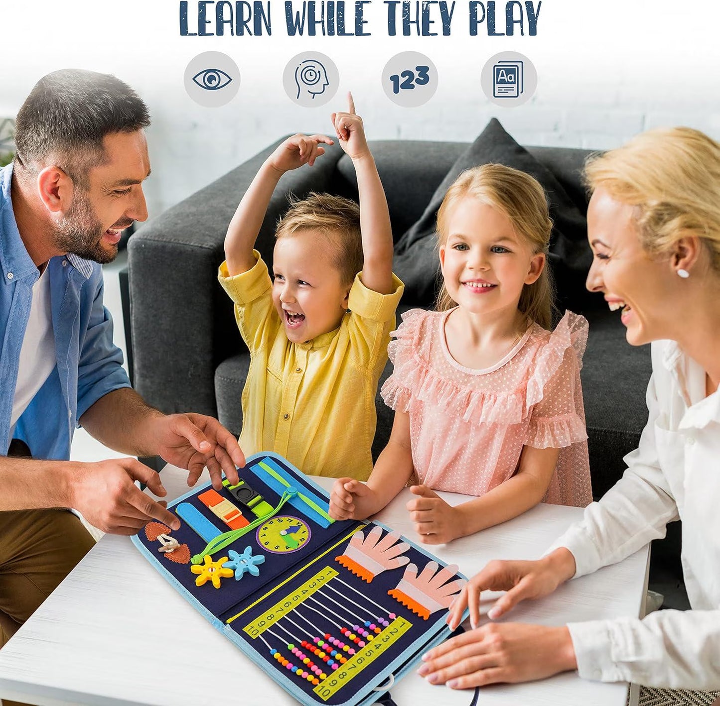 Felt Montessori Busy Board: Fine Motor Skill Sensory Toy
