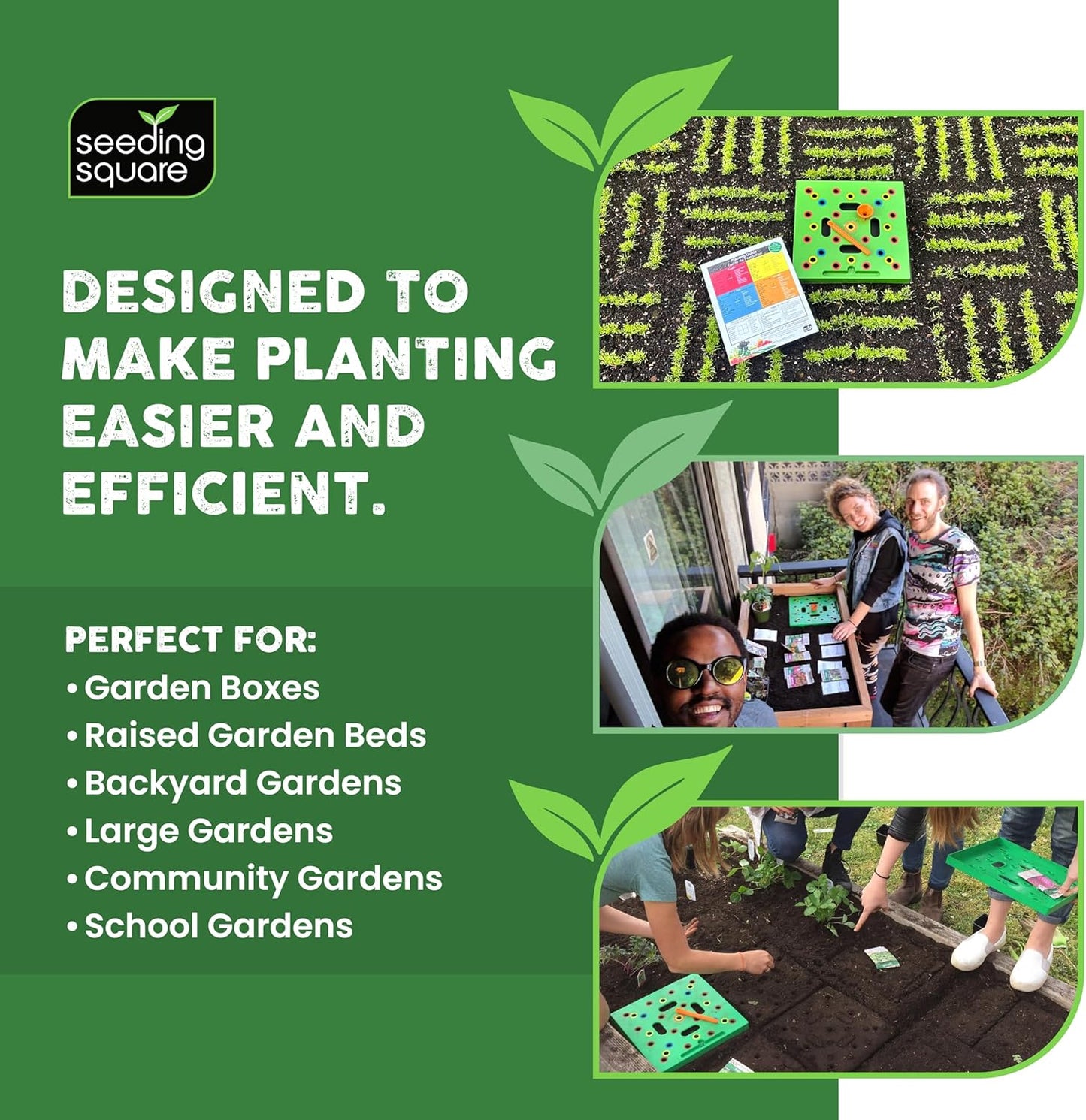 - Seed and Seedling Spacer Tool for Bigger Harvests, Organized Plants & Fewer Weeds – Color-Coded Gardening Template with Magnetic Dibber, Ruler & Planting Guide