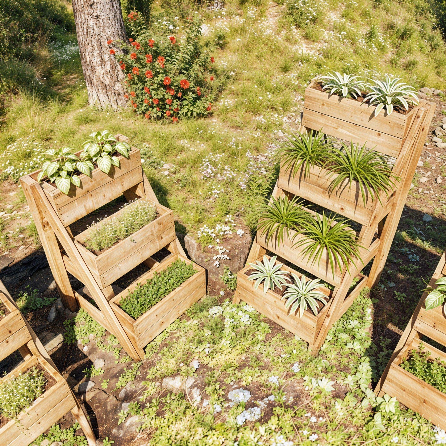 DIY 4-Tier Garden Planter Box Plans: Vertical Raised Bed (PDF)