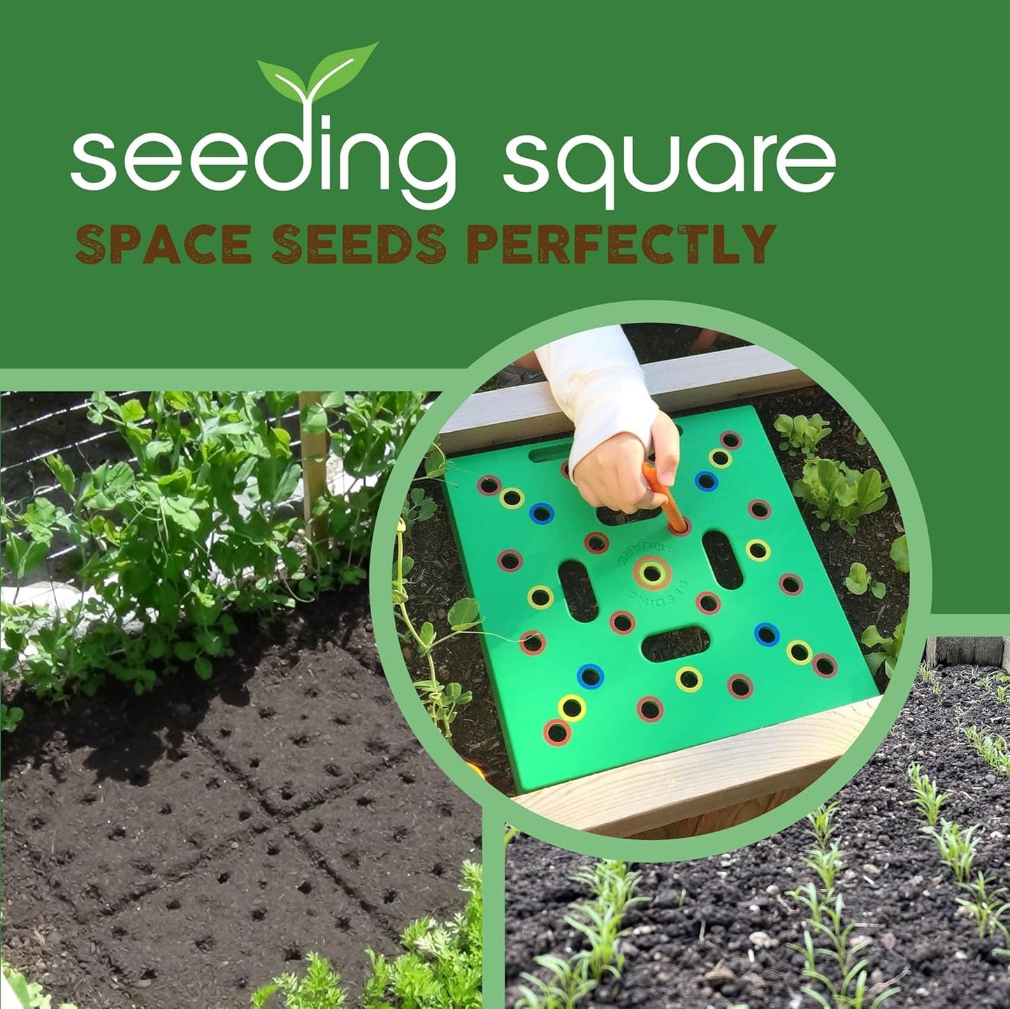 - Seed and Seedling Spacer Tool for Bigger Harvests, Organized Plants & Fewer Weeds – Color-Coded Gardening Template with Magnetic Dibber, Ruler & Planting Guide