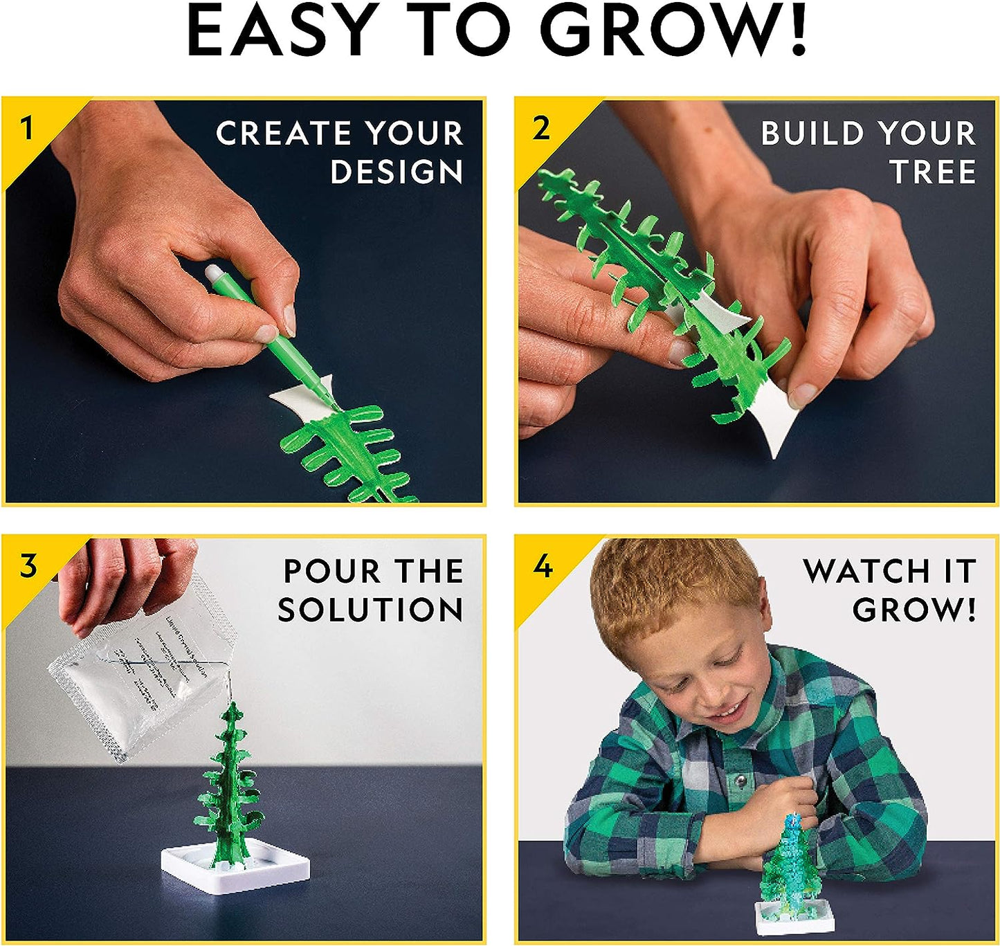 Craft Kits for Kids - Crystal Growing Kit - Grow a Crystal Garden in Just 6 Hours, Educational Craft Includes Art Project, Geode, STEM Arts and Crafts for Girls (Amazon Exclusive)