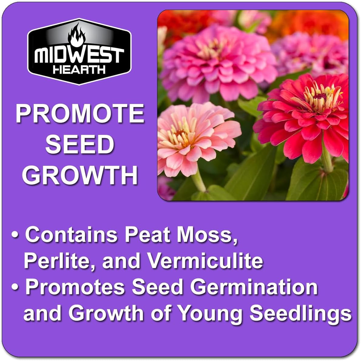 Premium Seed Starter Potting Soil Mix for Optimal Germination & Growth - 4 Dry Quarts - Made in USA