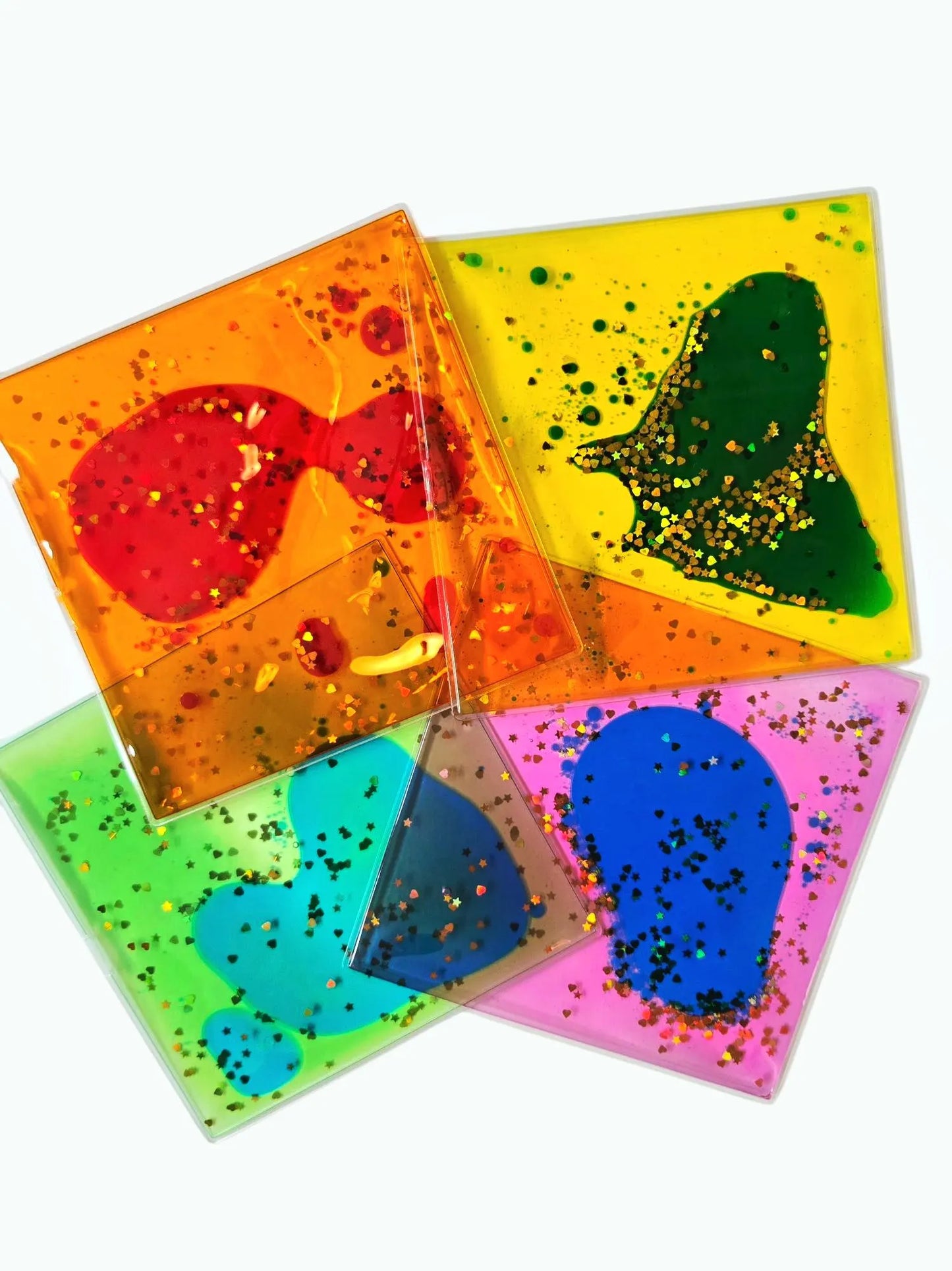 Sensory Squish Mat: Liquid Motion Fidget Toy, Color Mixing