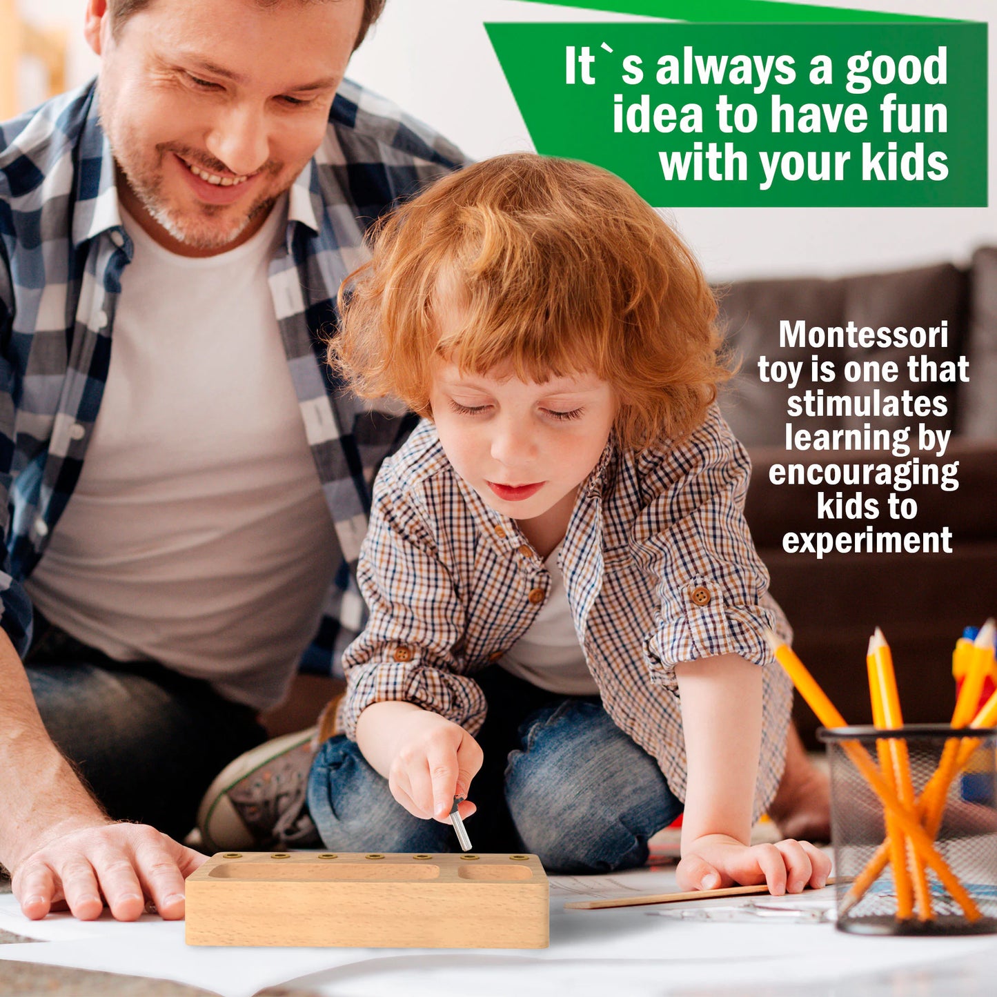 Montessori Toys Screwdriver Board Set - Wooden Montessori Toys for 3 4 5 6 Year Old Kids, Learning Sensory Bin Toys, Waldorf Toys, STEM Toys