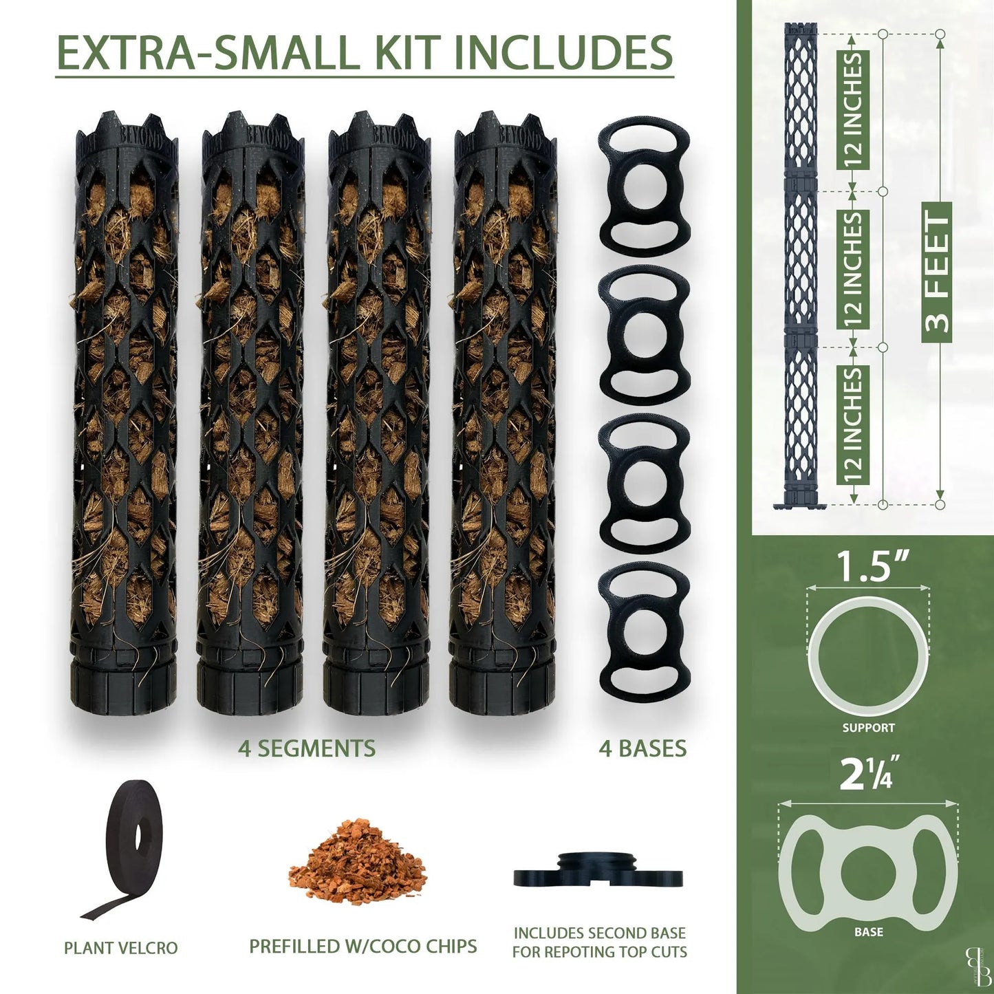 Professional Moss Pole Kit | Extendable Self-Watering Plant Support for Monstera & Climbing Plants | Plant Accessories