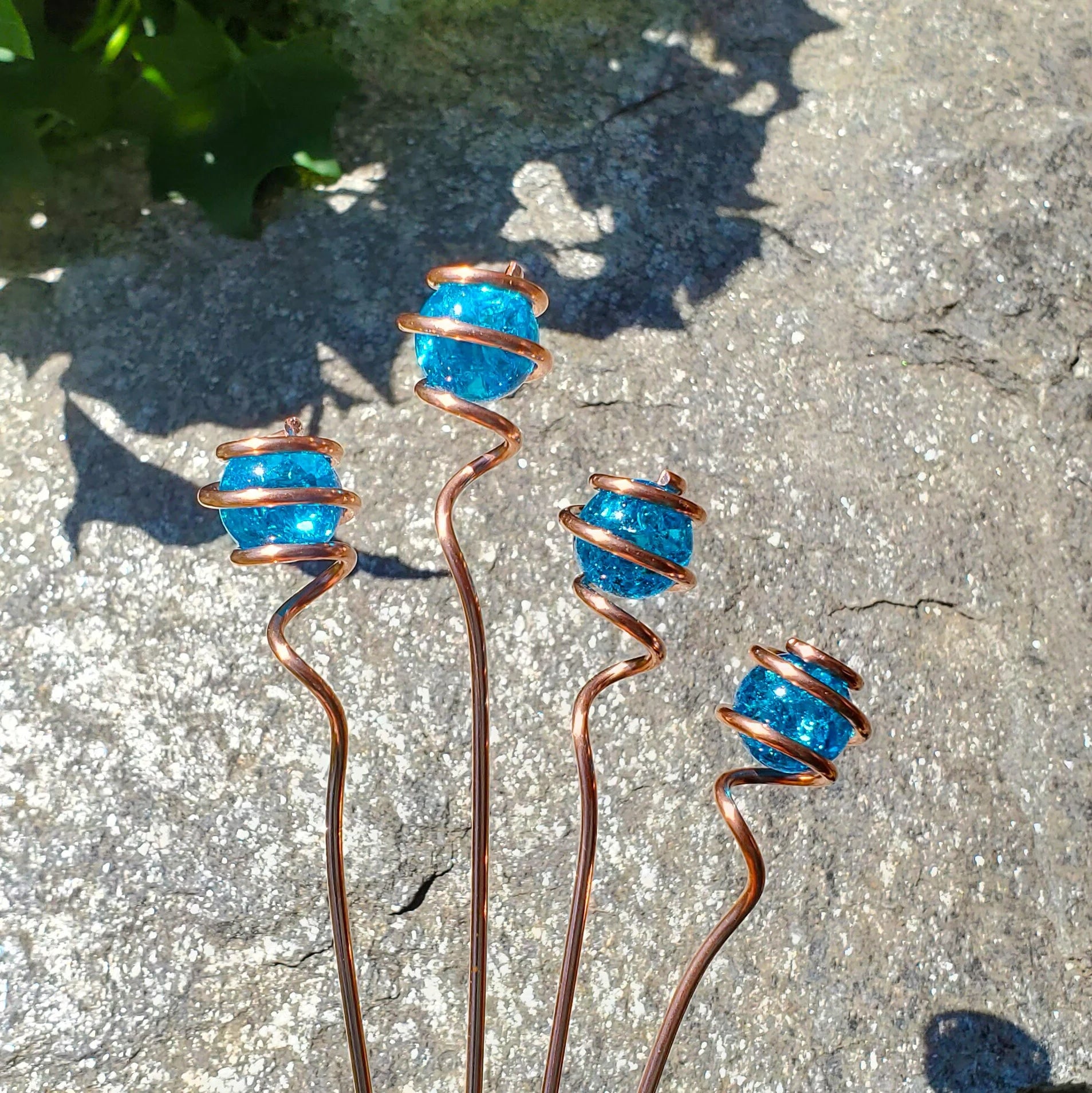 Plant suncatcher stakes, home decor ornament for pots and planters, decorative houseplant sticks, unique gratitude gifts