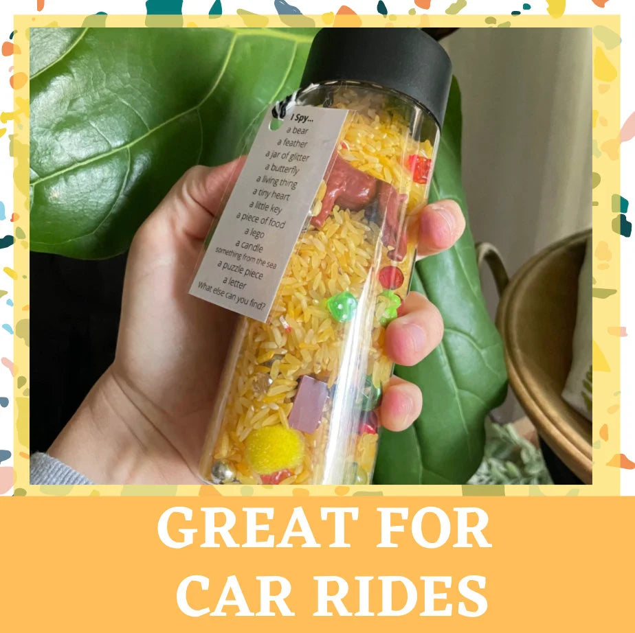 I Spy Jars 10 oz | Seek n Find Jar | Sensory Tube | Calm Down Jar | Car Ride Game | Family Night | Memory Care | Easter Basket Filler