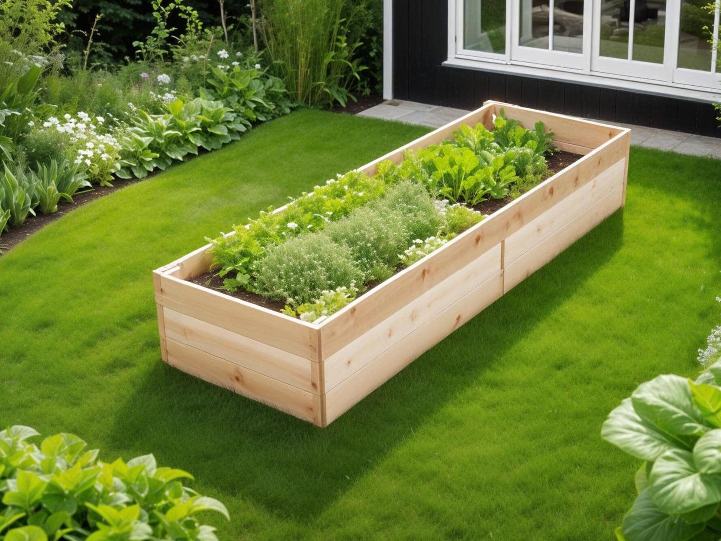 Raised Garden Bed DIY Plan β 96x32" Outdoor Planter Woodworking PDF
