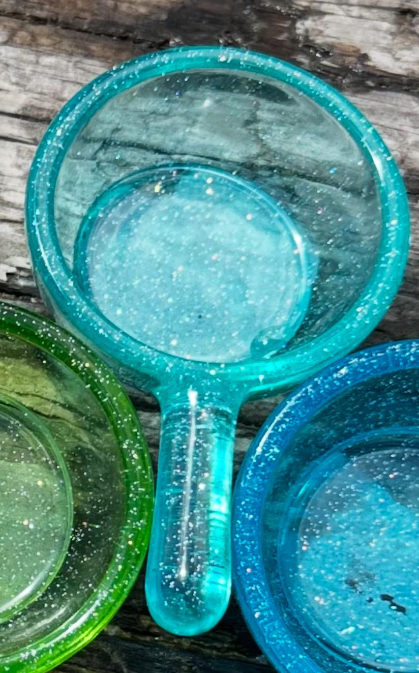 Handmade Resin Sensory Scoop – Nature Play Tool for Bins, Sand, Rainbow Sensory Bin, Water & More
