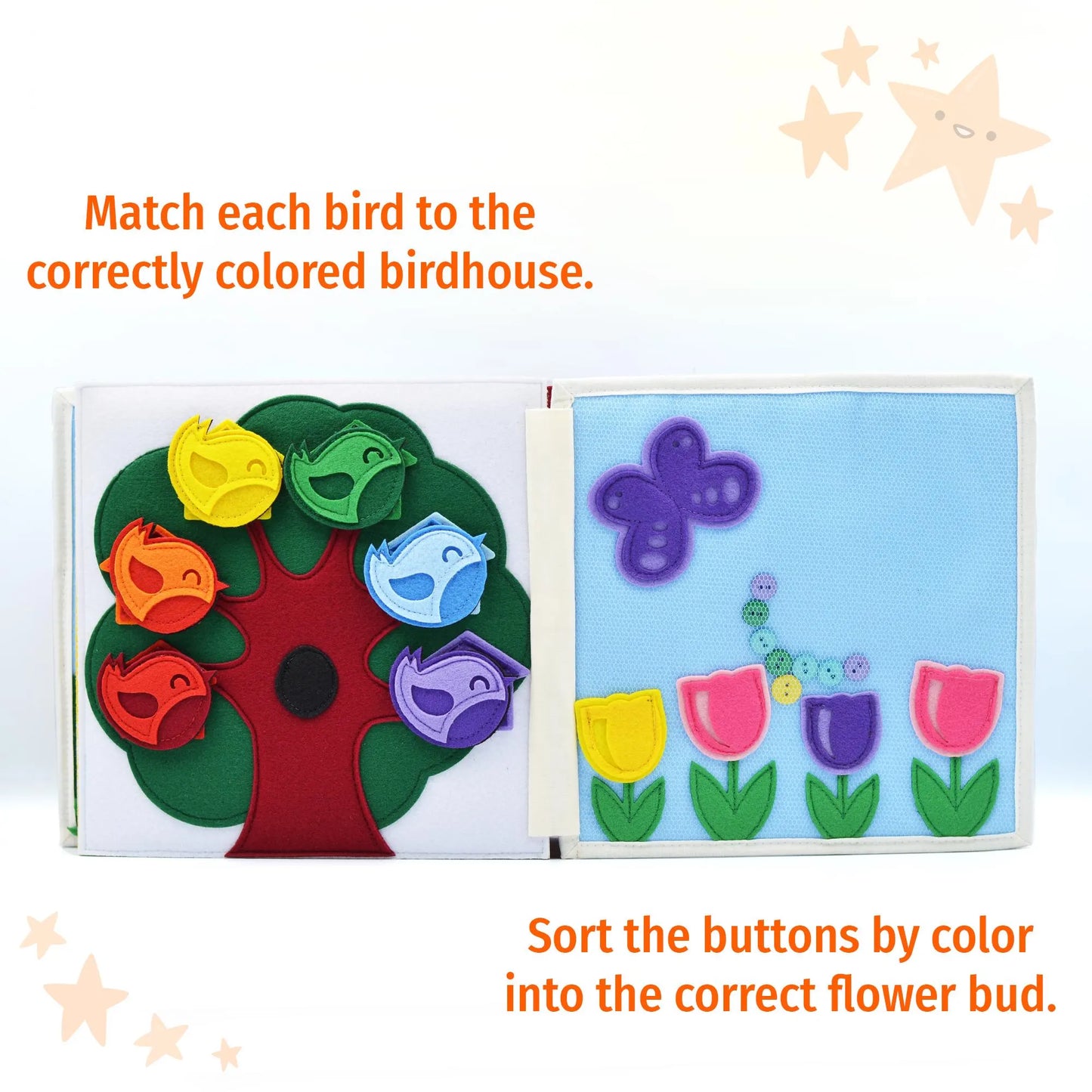 Felt Quiet Book: Farm Animals Montessori Activity Book