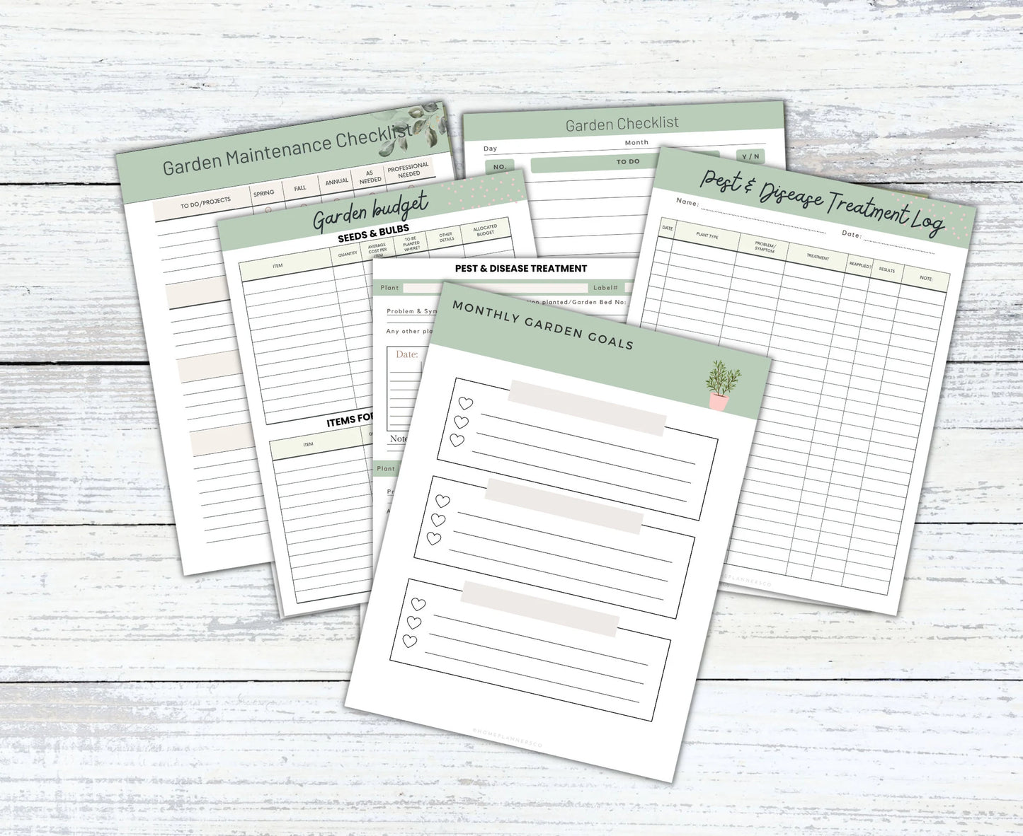 Garden Planner Fillable Printable PDF Garden Journal Garden Calendar Garden Log Gardening Organizer Gardening Binder Editable Gardening Book