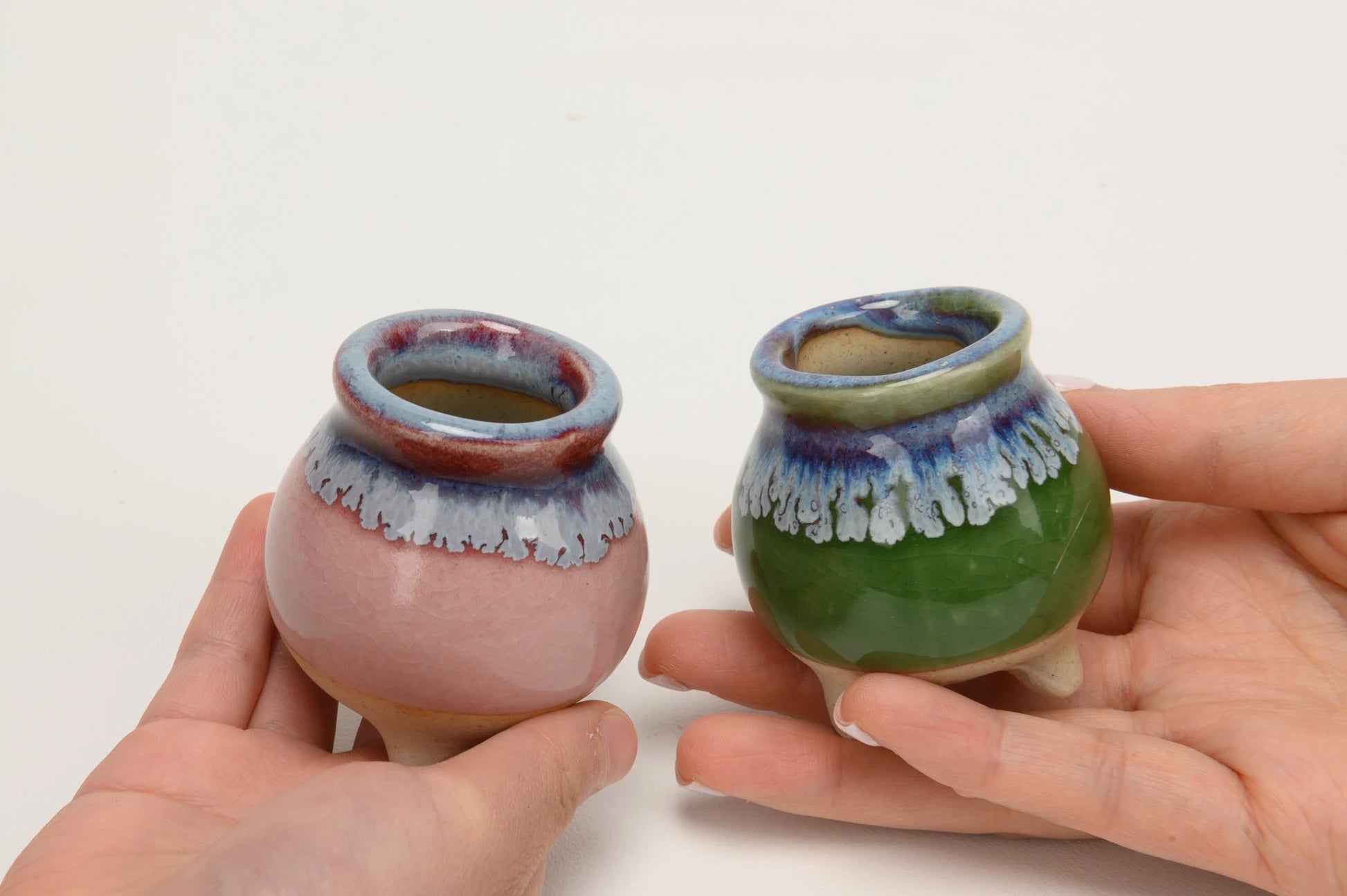 Mini size ceramic planter set, air plant pot, baby lithops pot, cactus pot, succulent pot, minimalist pot, thick pot, indoor planting pot