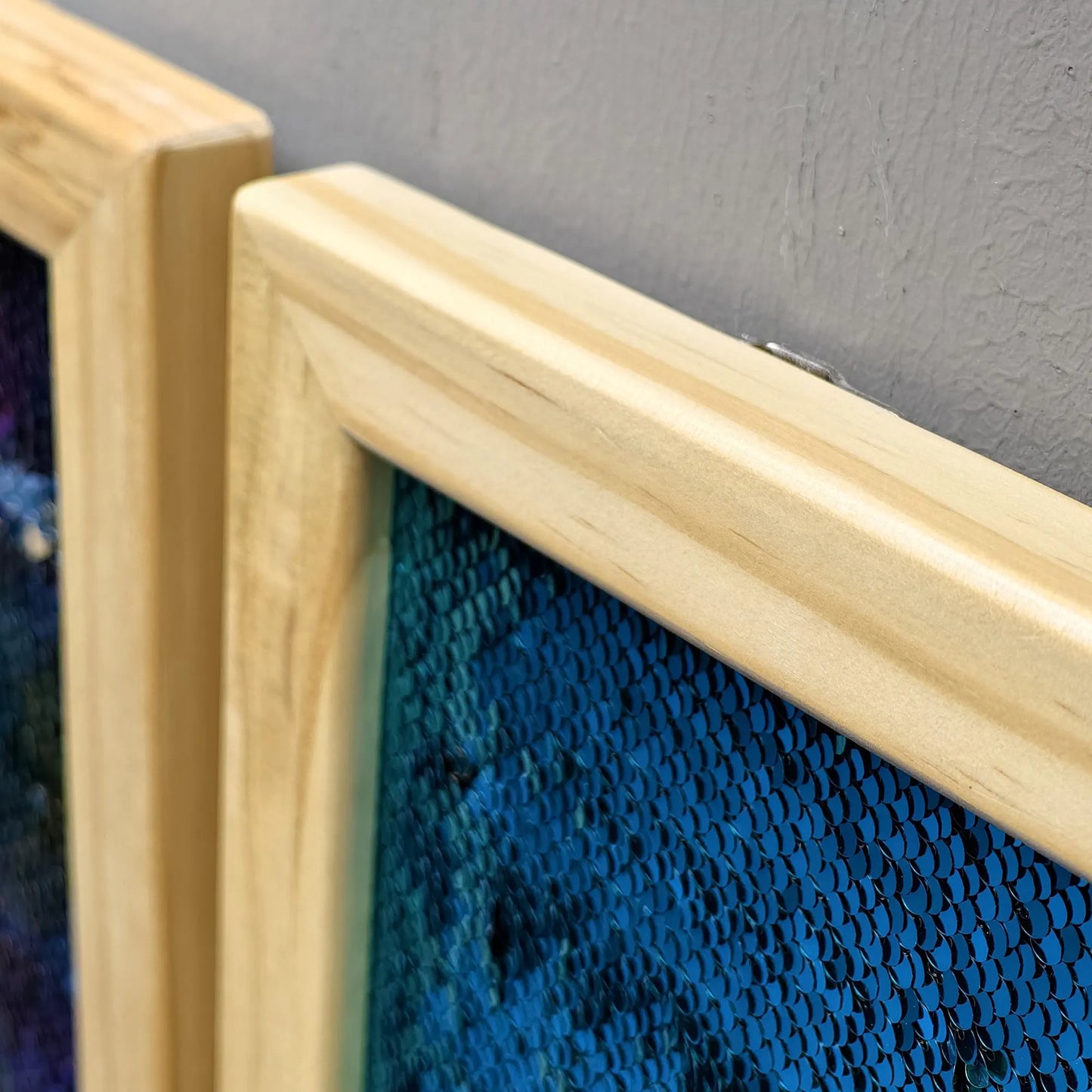 Giant 23.2×43.3 in Reversible Sequin Sensory Panels (3 Set) – Wooden Frame Autism Therapy Boards & Calming Room Décor”