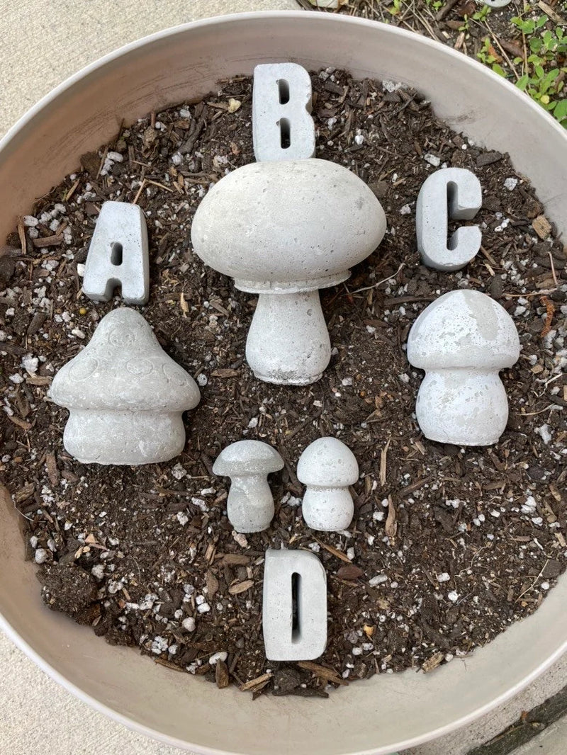 Mushrooms Concrete Garden Planter Decorations Pots Fairy Vegetable
