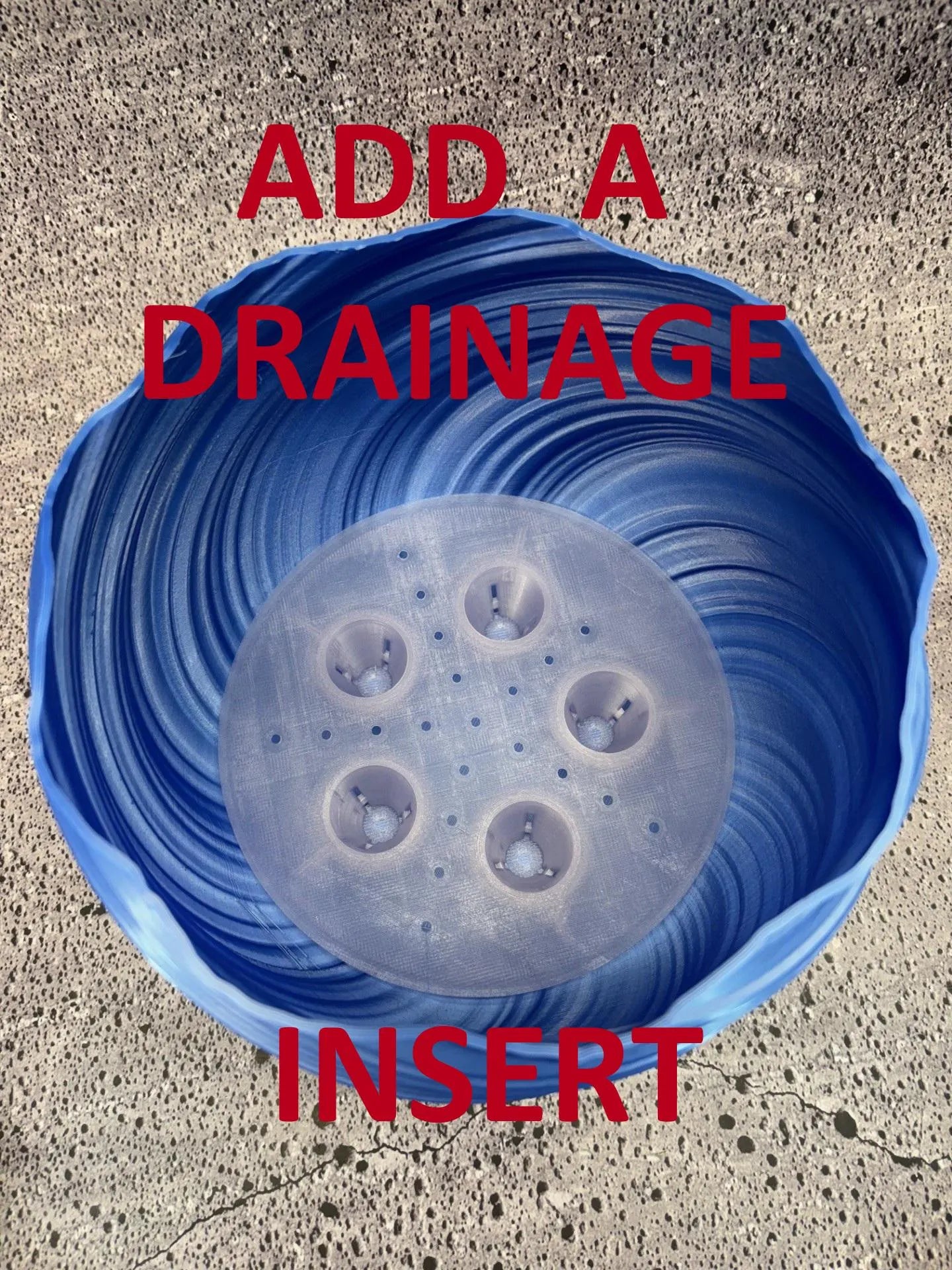 Large Twisted Flowerpot for Plants of all kinds (Dual Gold and Blue color) - 8" Diameter by 6" Tall Colorful Planter Modern Planter