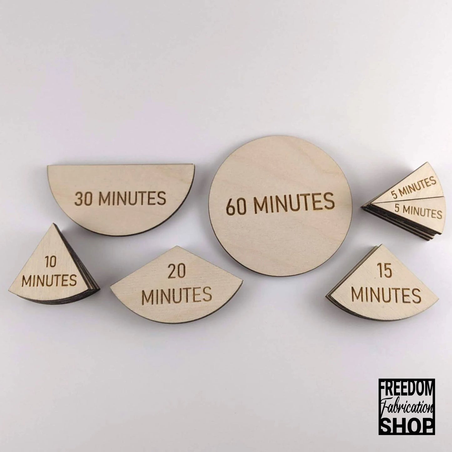 Time Fraction Learning Circles | Learn to tell time | STEM Montessori Wood Math Manipulatives