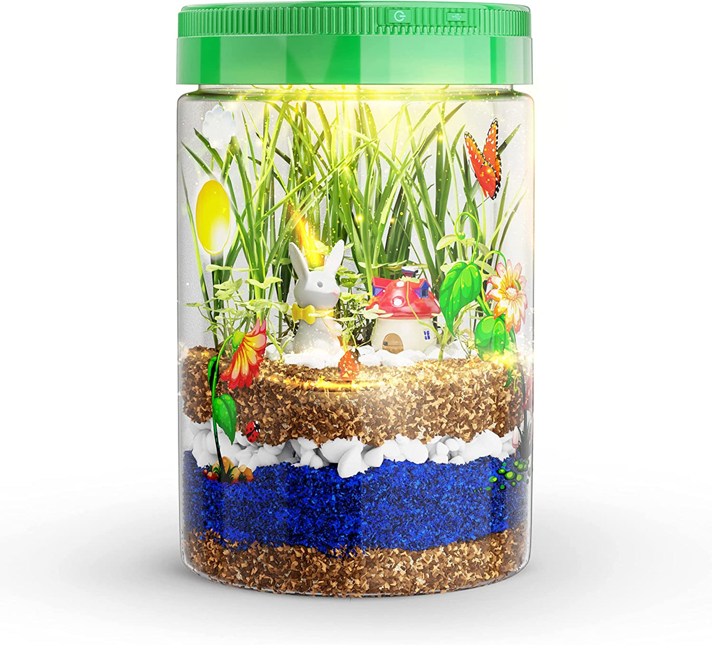 Light-Up Terrarium Kit for Kids - STEM Science Kits - Gifts for Kids - Educational DIY Kids Toys for Boys & Girls - Crafts Projects Ideas for Ages 6 7 8-12 Year Old Age