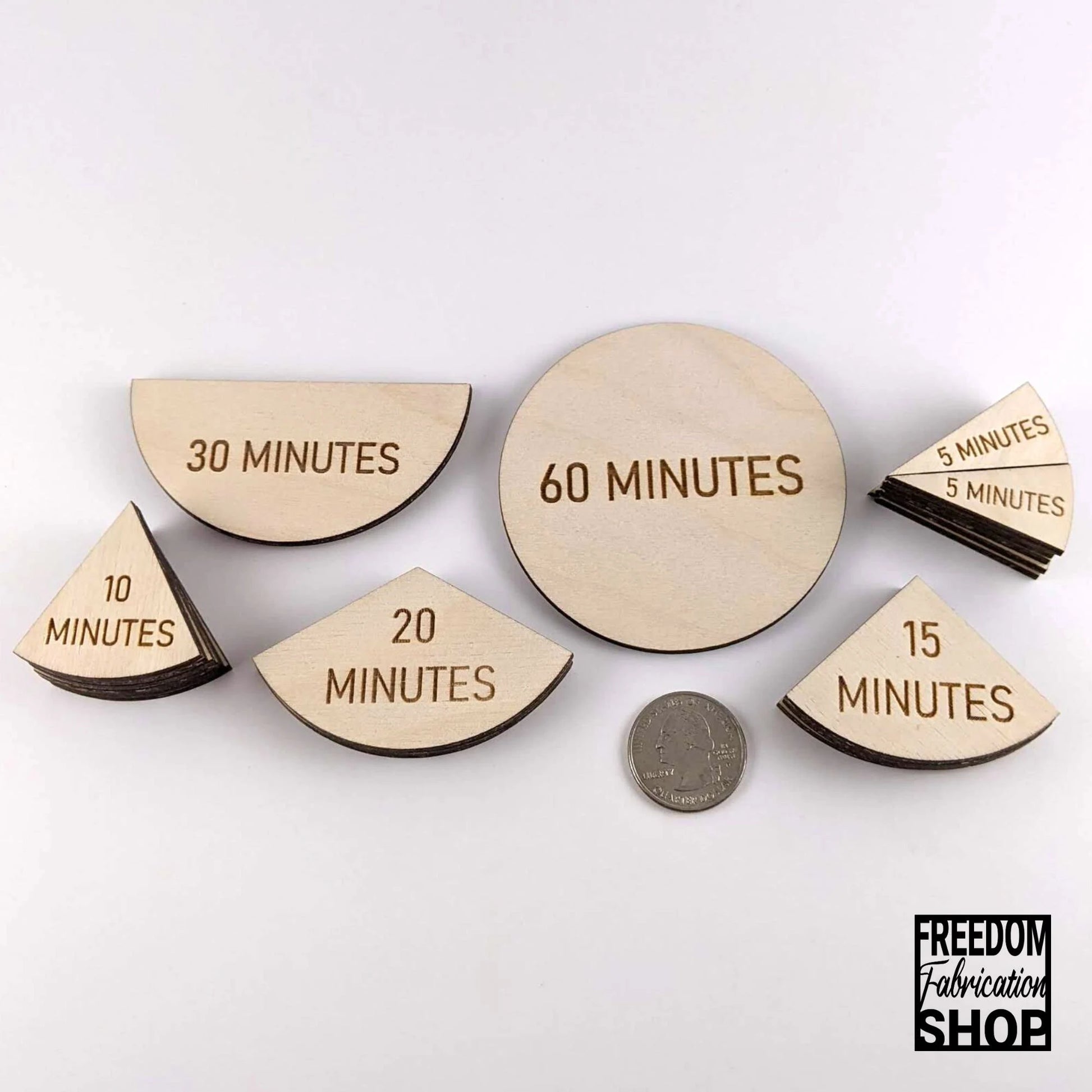 Time Fraction Learning Circles | Learn to tell time | STEM Montessori Wood Math Manipulatives