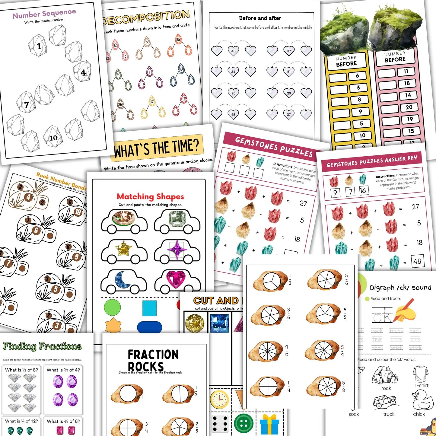 Rocks mineral gemstones units study, Rocks printables, Geology unit, Geology homeschooling, Earth anatomy, Montessori Geology 3 part cards,