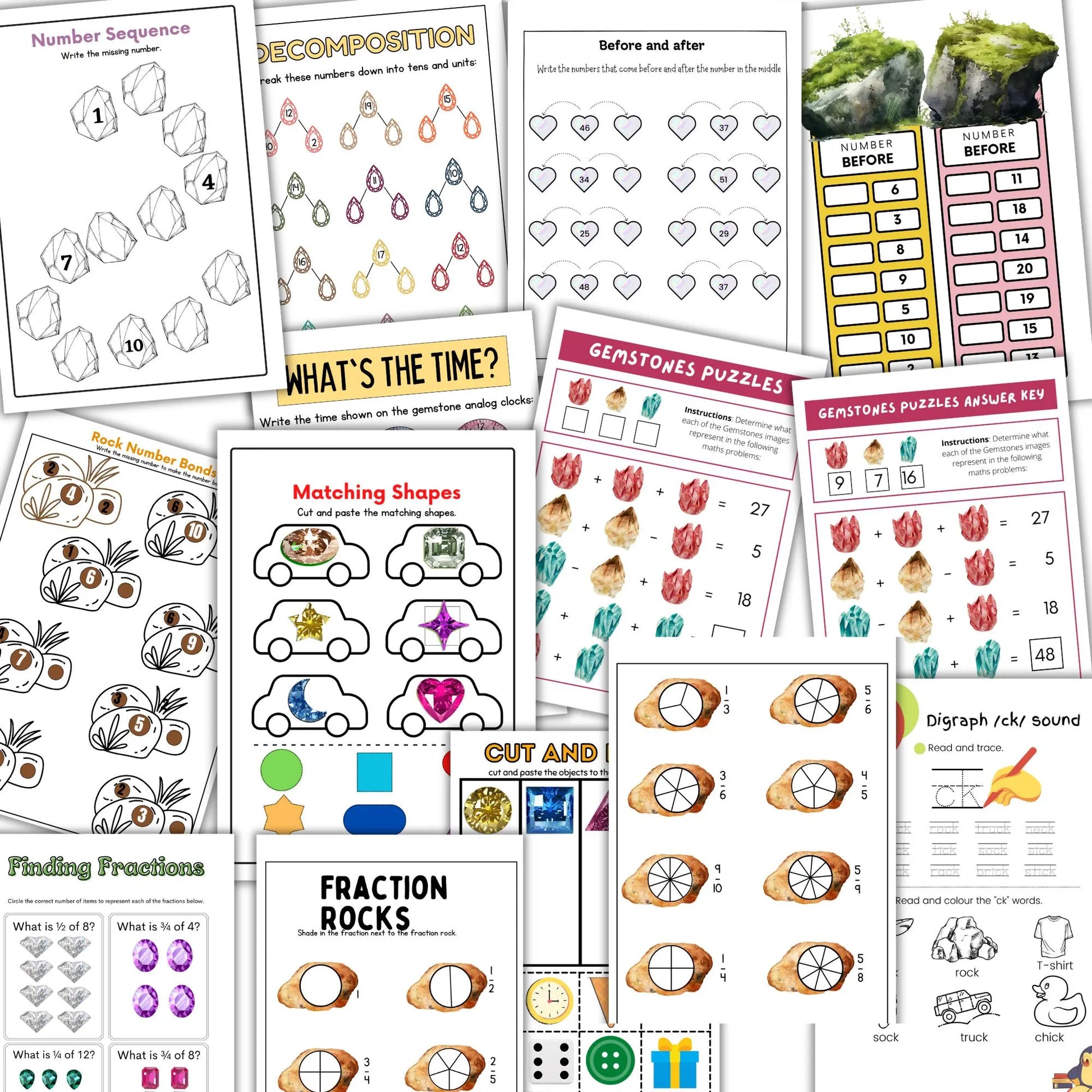 Rocks mineral gemstones units study, Rocks printables, Geology unit, Geology homeschooling, Earth anatomy, Montessori Geology 3 part cards,