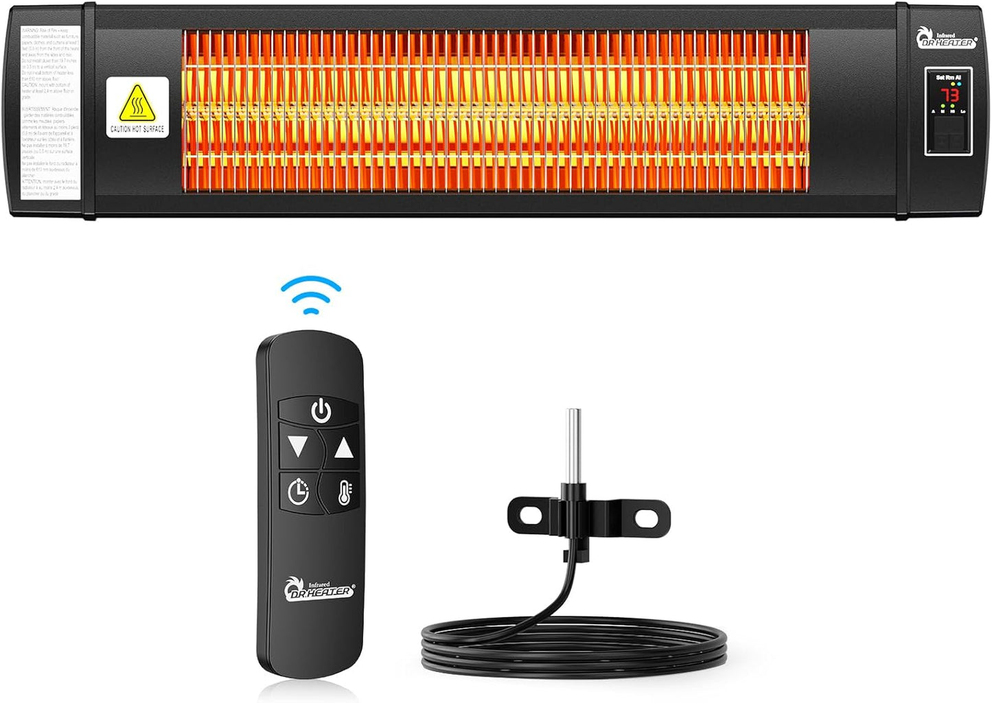 Dr Infrared Heater DR-268 Smart Greenhouse Heater with Built in Temperature Control and Digital Thermostat