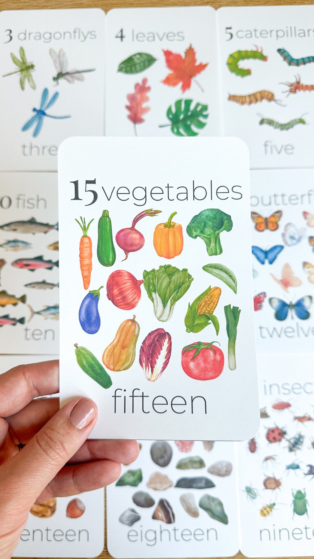 Nature Number Cards 1-20 Classroom Math Counting Cards Nursery Wall Art Montessori Pre K Homeschool Activities Classroom Nature Aesthetic
