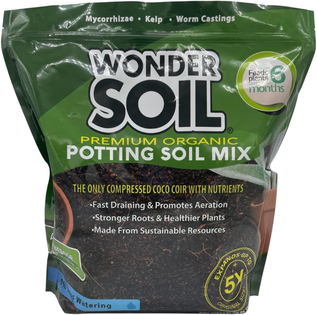 Organic Potting Soil | Ready to Plant Coco Coir Fully Loaded with Nutrients | 3 LBS Bag Expands to 12 Quarts of Indoor Outdoor Soil for Gardens & Plants | Incl Worm Castings, Perlite