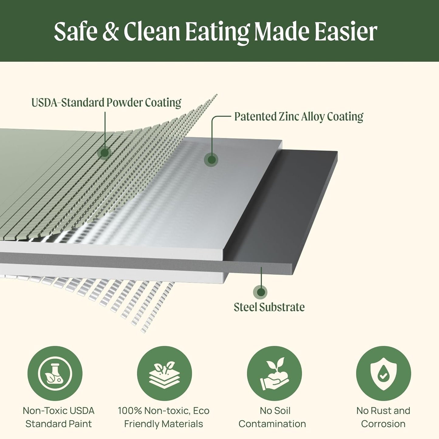 Raised Garden Bed Kits, 17" Tall 9 in 1 8ft X 2ft Metal Raised Planter Bed for Vegetables Flowers Ground Planter Box-Modern Gray