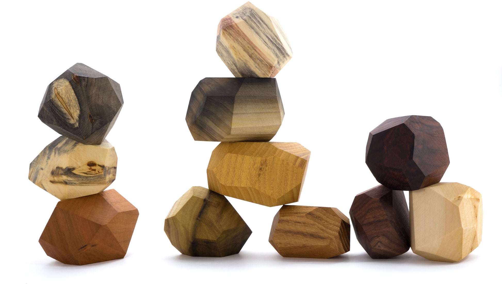 11 piece Tumi Ishi set, Wood Blocks, Wood Stones, wood toy, Baby Building Block Set, Montessori Toy, Stacking toy, Sensory toy, Family game
