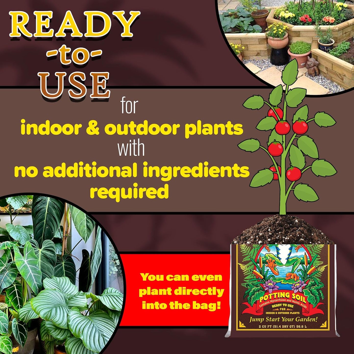 Happy Frog Potting Soil, 2cu ft - for Indoor/Outdoor Container Plants, Improves Root Efficiency, pH Adjusted for Optimal Nutrient Uptake - Contains Mycorrhizae and Humic Acids
