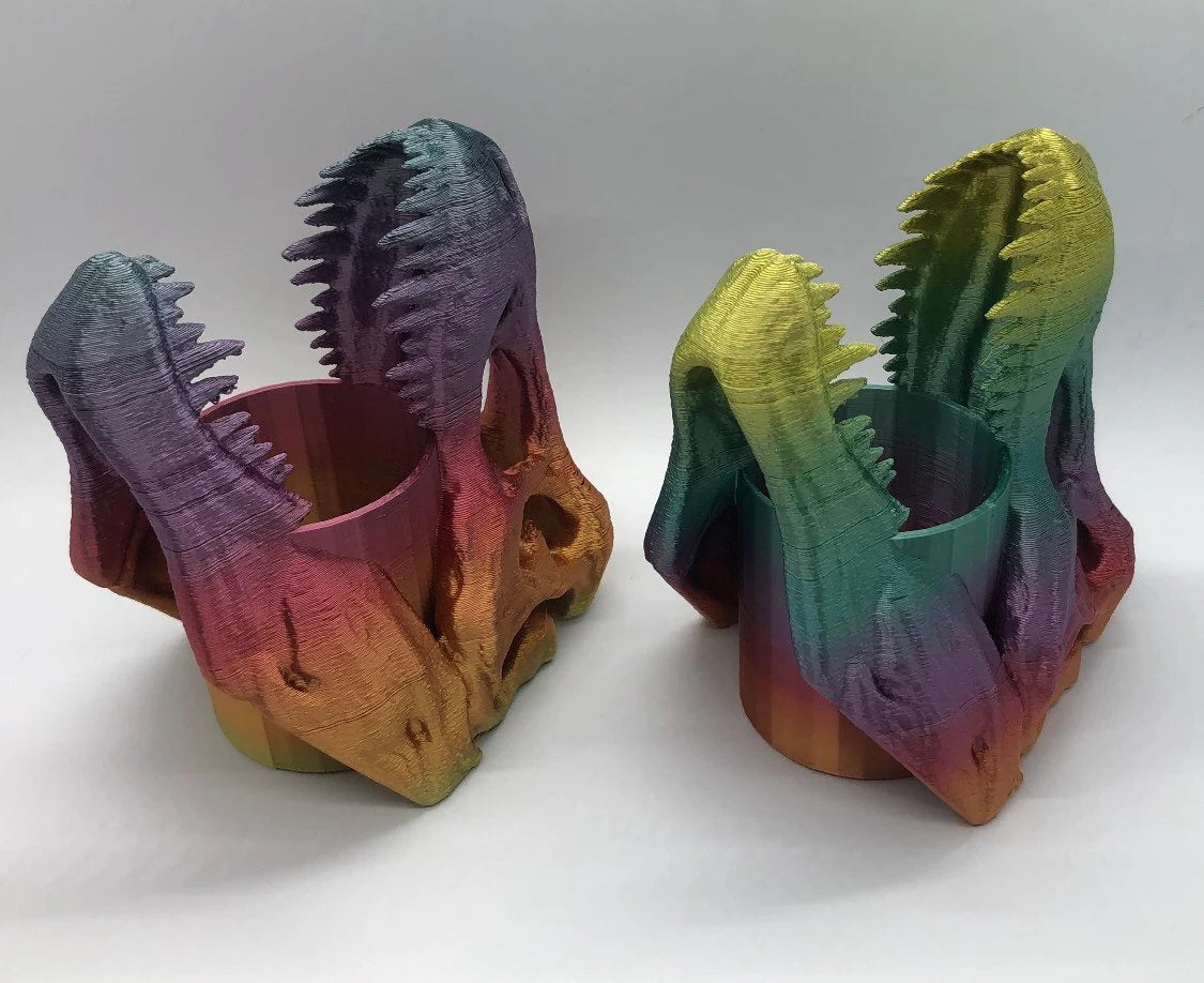 T-Rex Planter, Dinosaur Plant Pot, Dino Skull Planter, Fossil Planter, T-Rex Desk Décor, Dinosaur Skull Pot, Dino Succulent Pot, Dino Pot