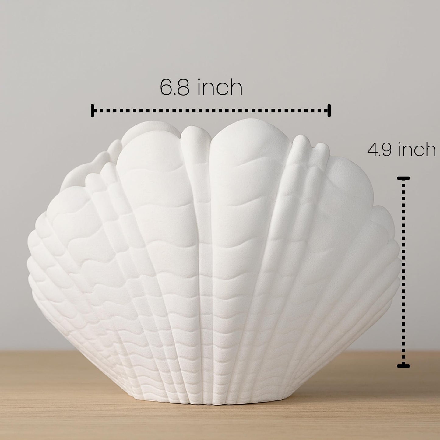 Seashell Vase β 3D Printed Shell Flower Pot, Coastal Beach Decor, Oyster Shell Vase, Nautical Home Decoration, Creative Ocean -Inspired Gift