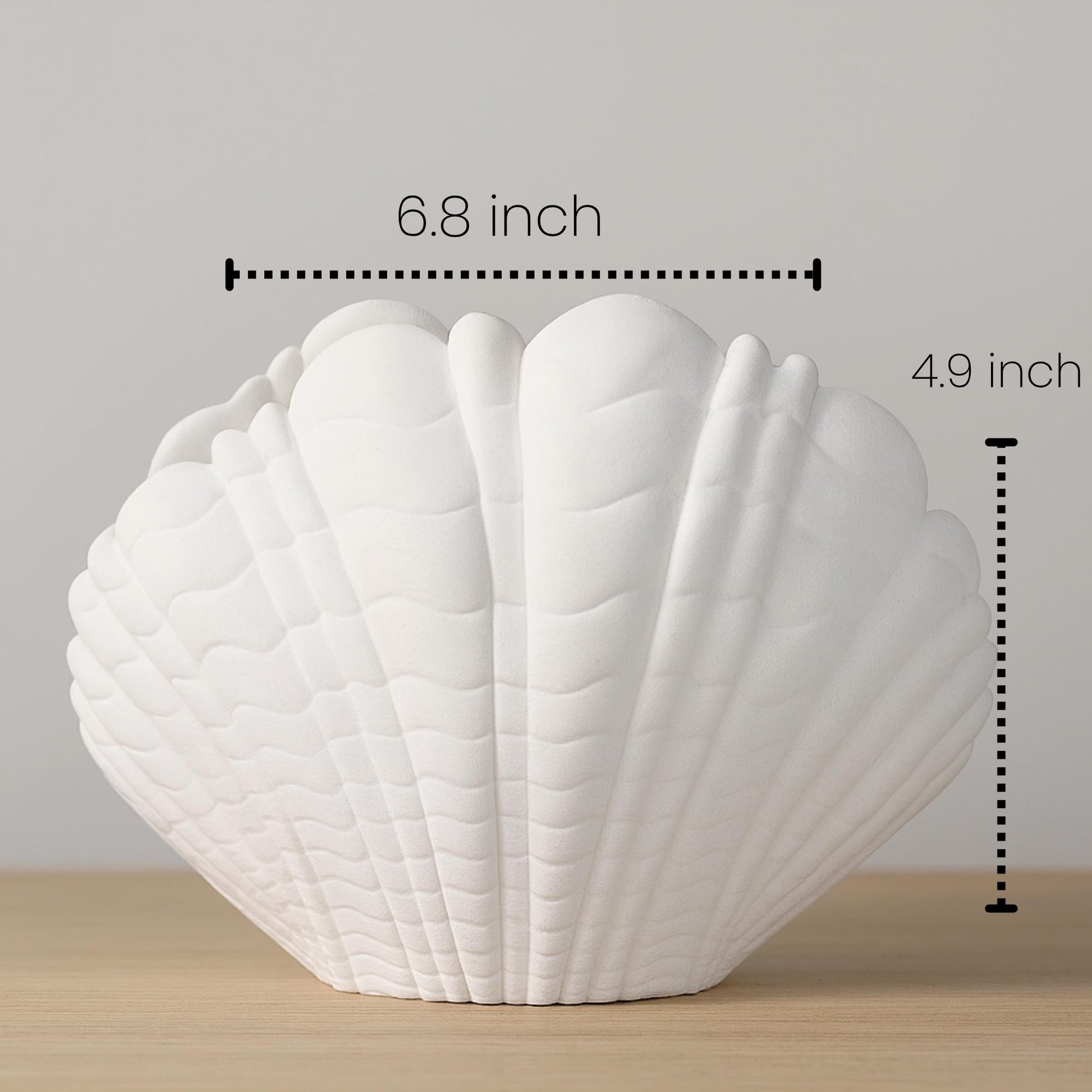 Seashell Vase β 3D Printed Shell Flower Pot, Coastal Beach Decor, Oyster Shell Vase, Nautical Home Decoration, Creative Ocean -Inspired Gift