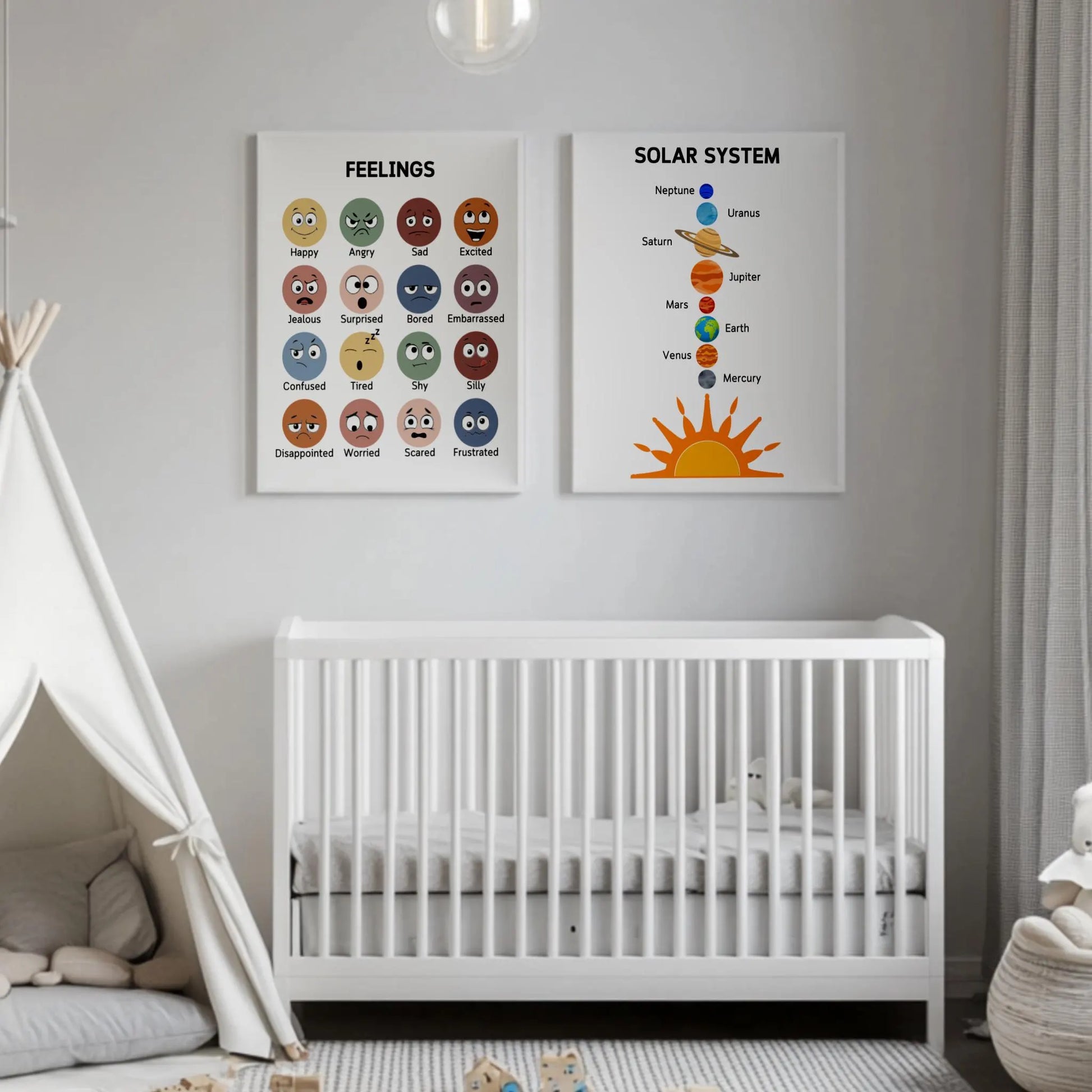 12 Montessori-Inspired Educational Posters | Preschool & Homeschool Learning Charts | Alphabet, Numbers, Shapes and More Printables