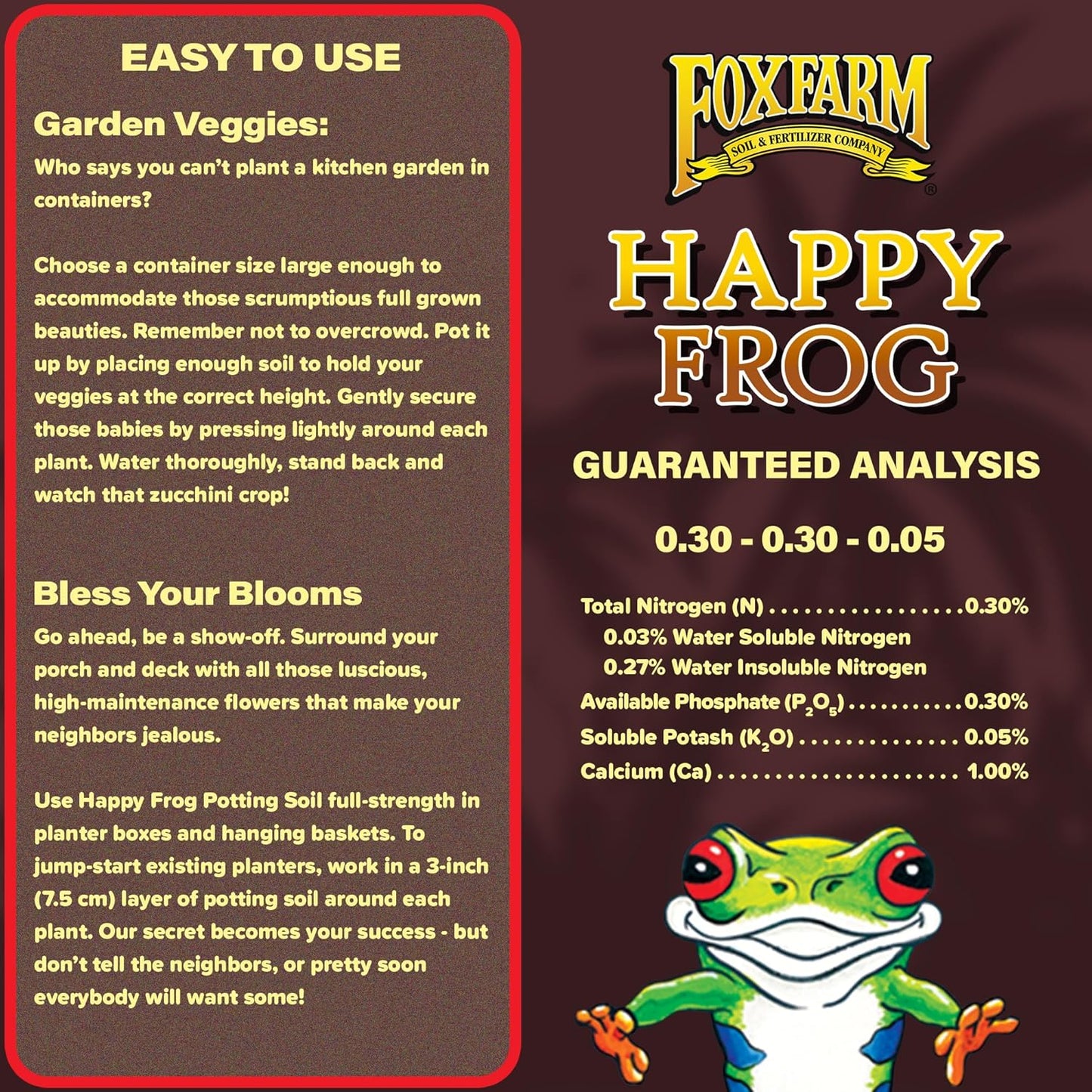 Happy Frog Potting Soil, 2cu ft - for Indoor/Outdoor Container Plants, Improves Root Efficiency, pH Adjusted for Optimal Nutrient Uptake - Contains Mycorrhizae and Humic Acids