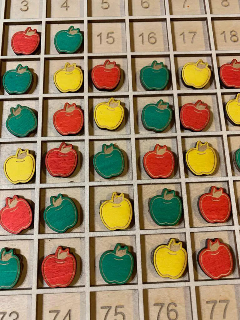 100 assorted apple counters loose parts manipulatives, 100 board counters, learn about weather, sensory play,