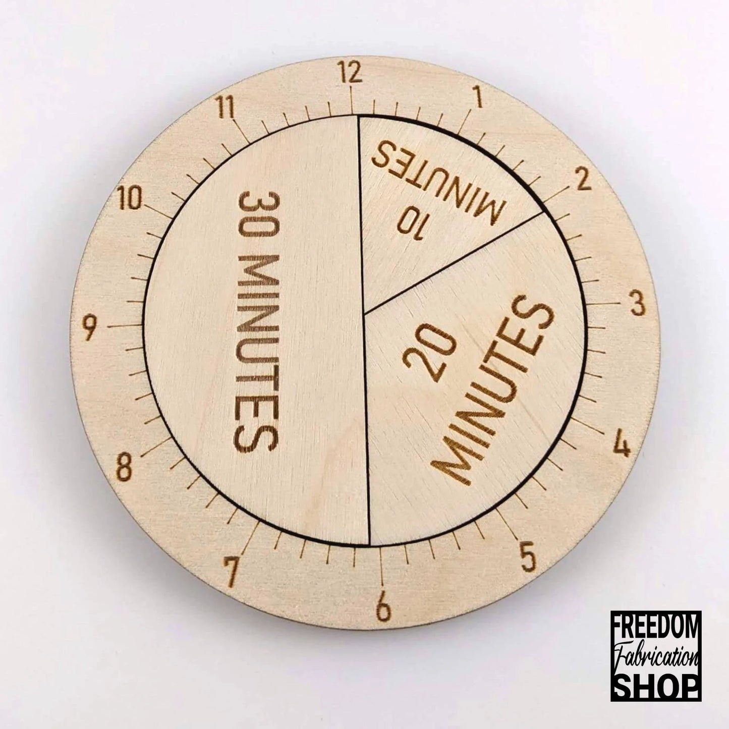 Time Fraction Learning Circles | Learn to tell time | STEM Montessori Wood Math Manipulatives