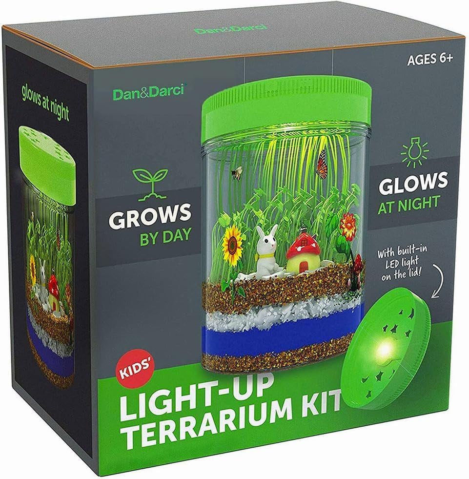 Light-Up Terrarium Kit for Kids - STEM Science Kits - Gifts for Kids - Educational DIY Kids Toys for Boys & Girls - Crafts Projects Ideas for Ages 6 7 8-12 Year Old Age