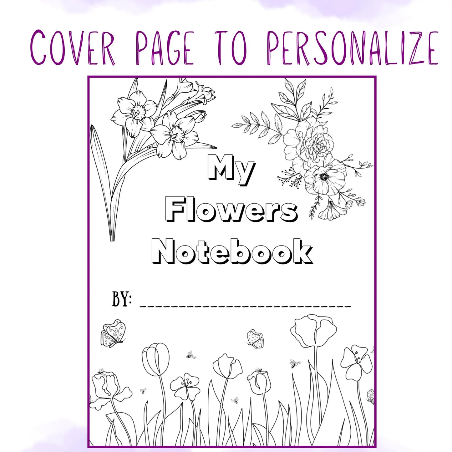 HUGE Homeschool Flower Notebooking Pack 322 Pages Flower Garden Unit Study Worksheets Curriculum Nature Journal Flashcard Coloring Page