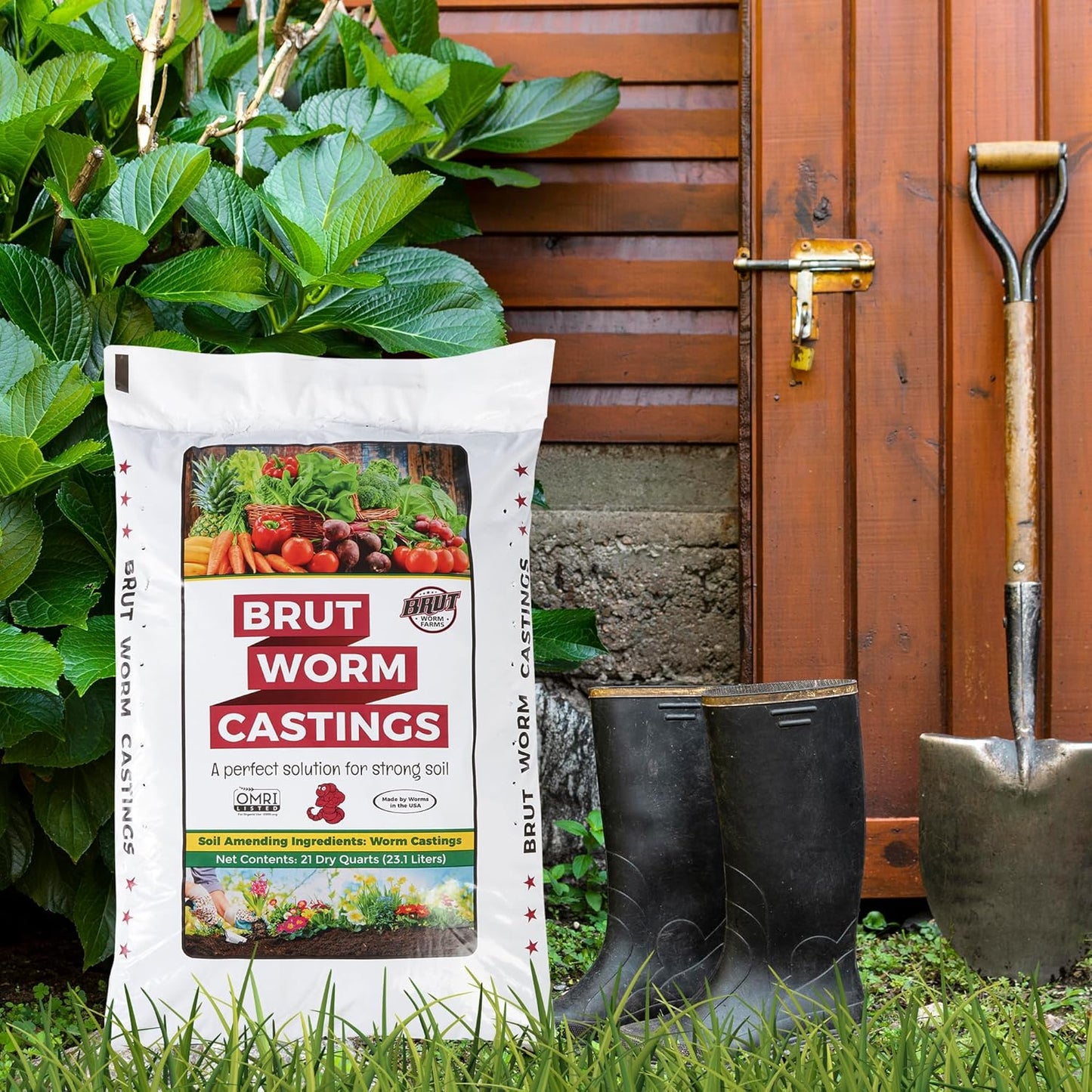 Brut Organic Worm Castings – 30 LB – Natural Nutrients, Fertility Builder, Plant Food for Potting Soil, Garden Soil, Indoor and Outdoor Use