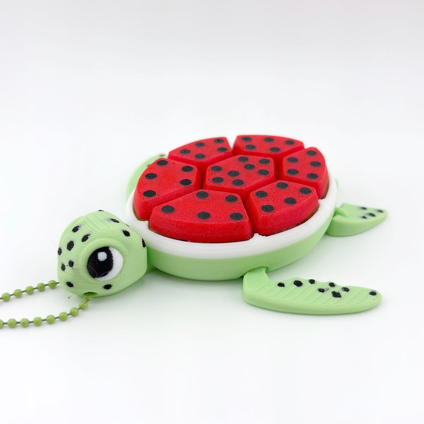 3D Printed Fruit Turtle Multi-Key Sensory Clicker Fidget Toy - Satisfying Tactile Fun!