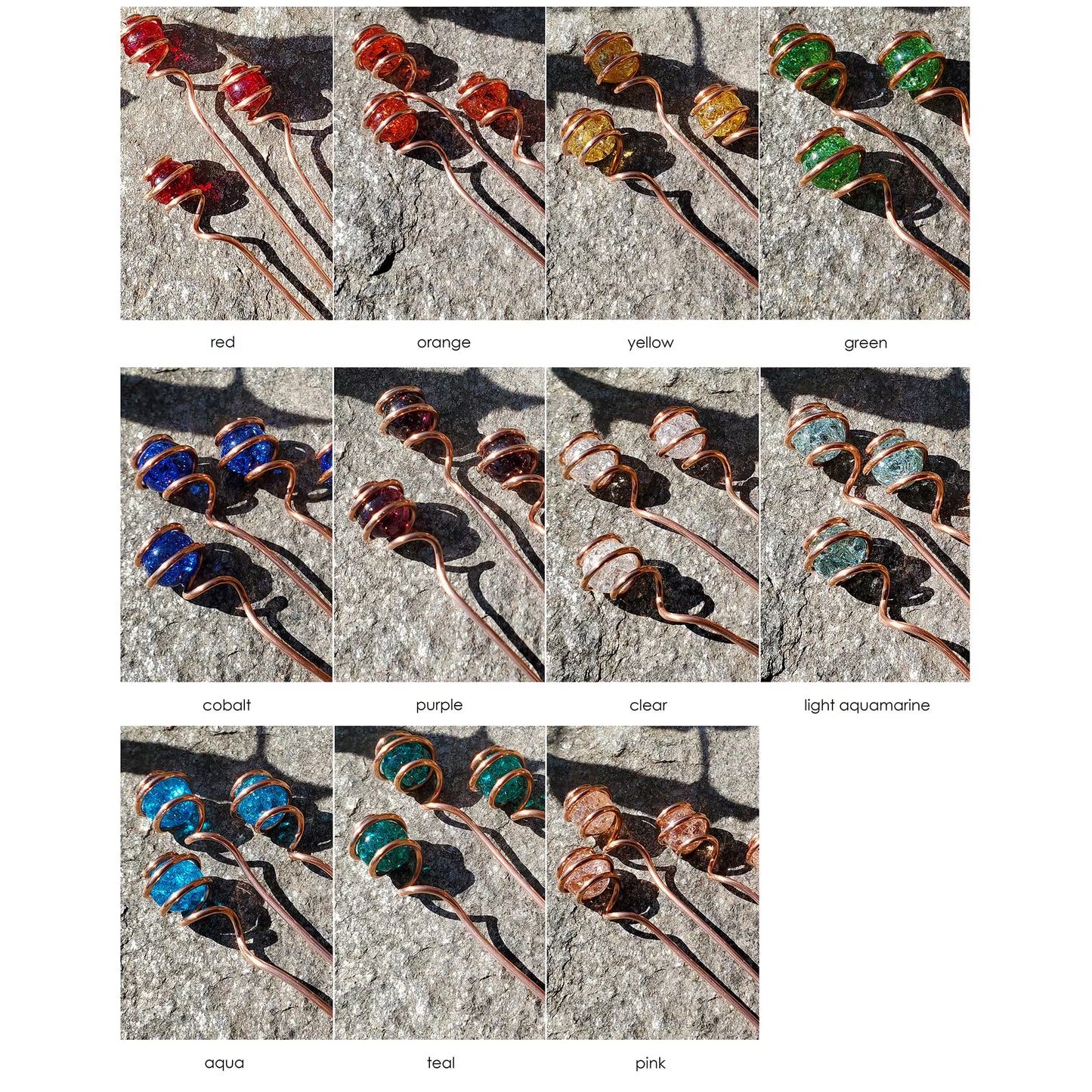 Plant suncatcher stakes, home decor ornament for pots and planters, decorative houseplant sticks, unique gratitude gifts