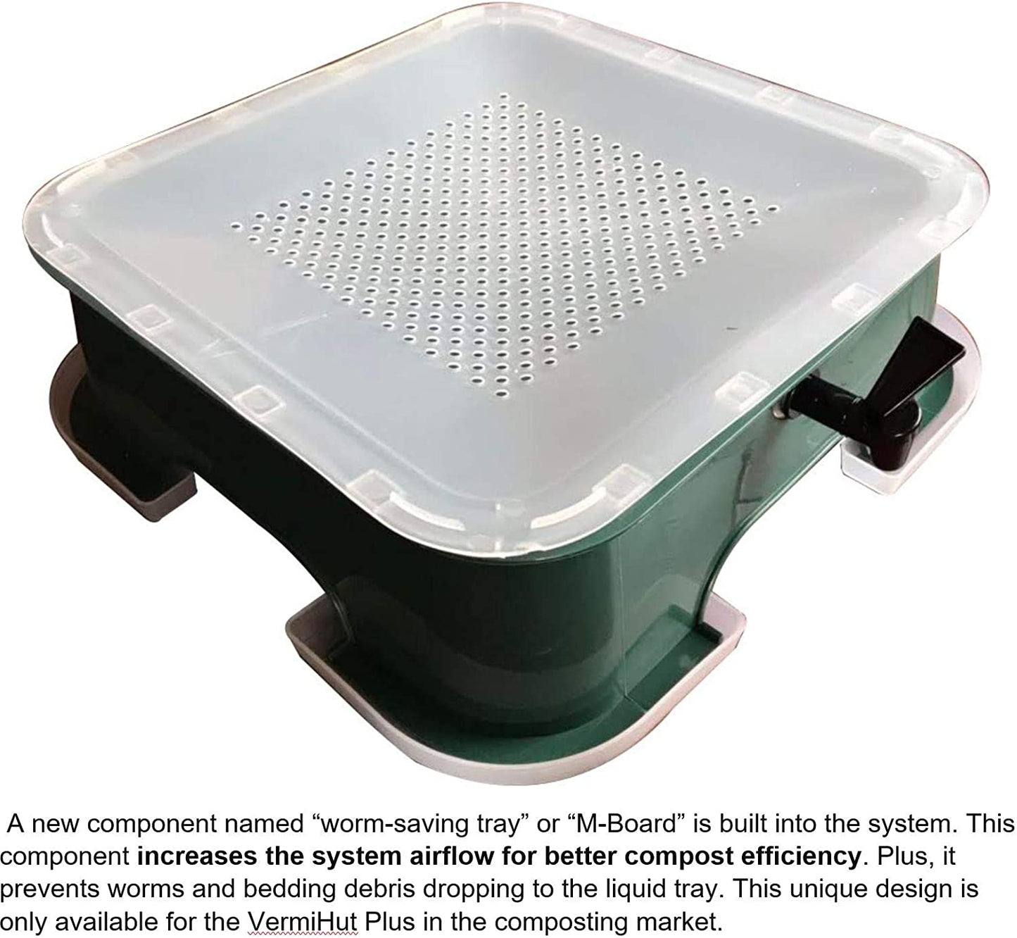 The Original ® Plus 5 – Tray Worm Composter -Dark Green,Sustainable Design for Both Indoor & Outdoor, Worm Compost Bin for Vermicomposting Starter, Recycling Food Wastes