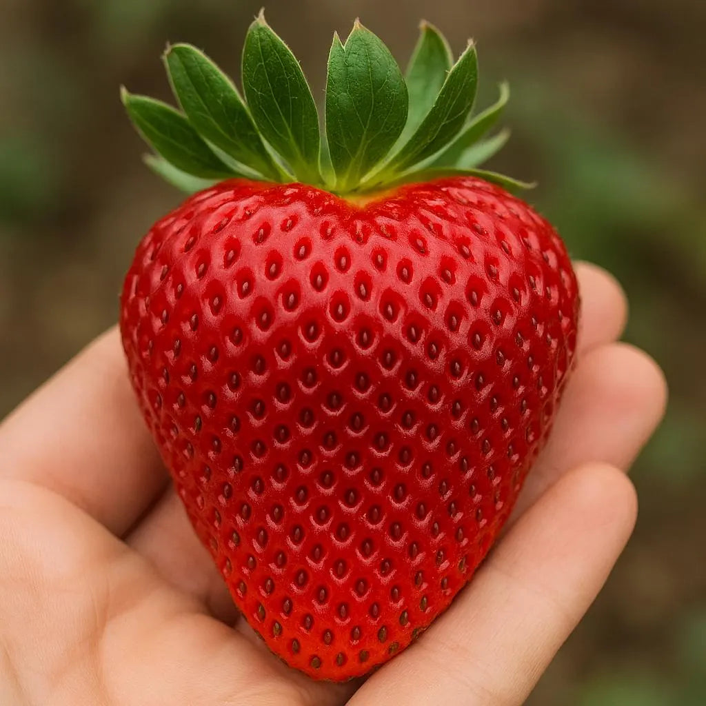 10 Giant Strawberry Seeds: Organic Heirloom Variety
