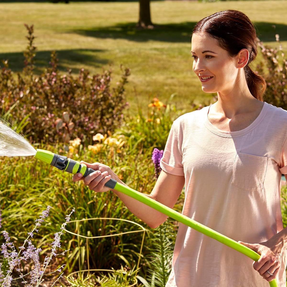 Garden Hose 5/8 in. x 50 ft., Lightweight All-Weather Water Hose, Durable and Flexible, Leak-Free Connections