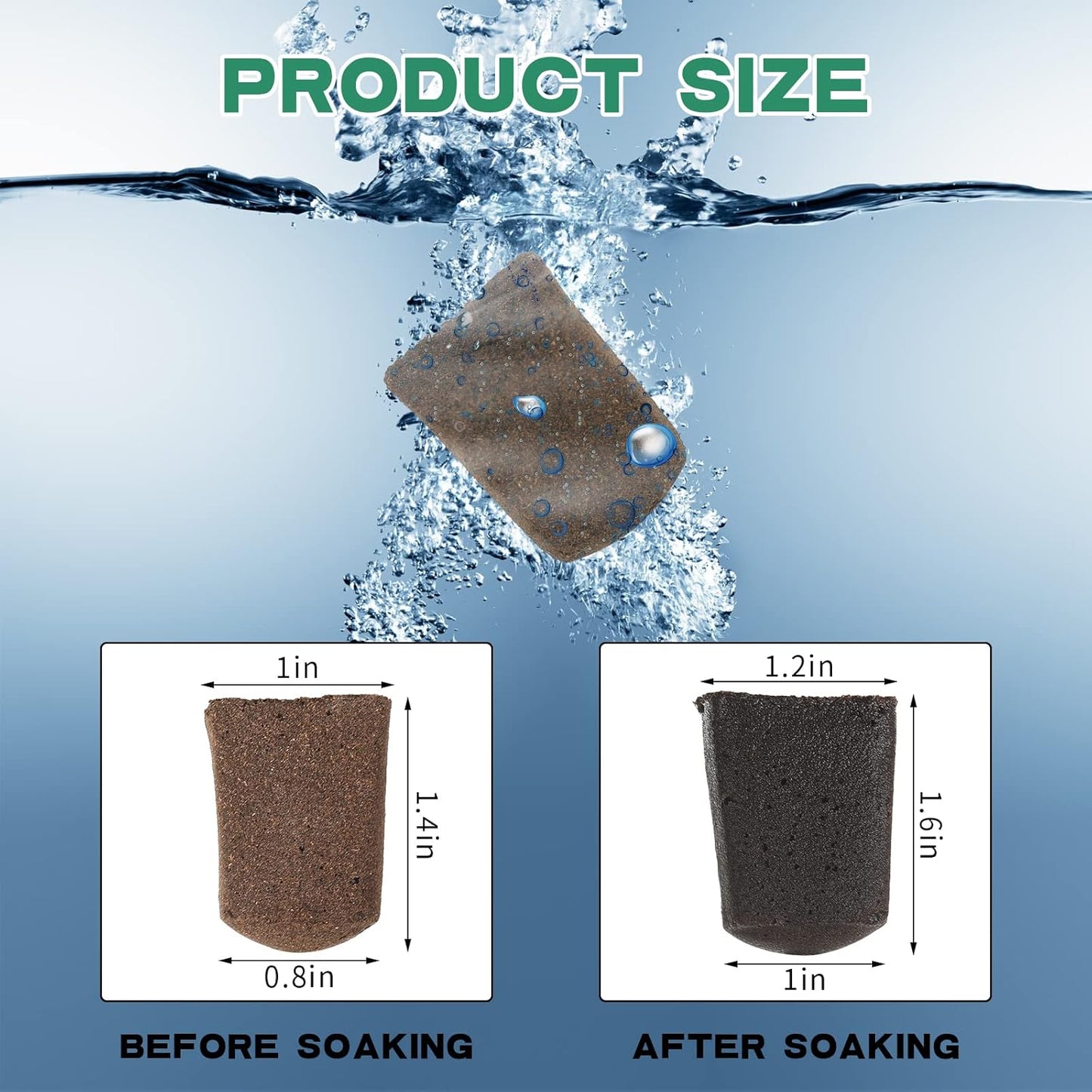 Hydroponic Sponges Grow Starter Pods Organic Growth Sponge Starter Plugs for Plant Cloning Growing (50 Pcs)